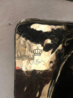 Gold Glazed Patrick Villas for Royal Boch Ceramic Lioness Sculpture