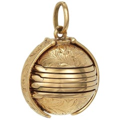Gold Globe Locket Locket Pendant