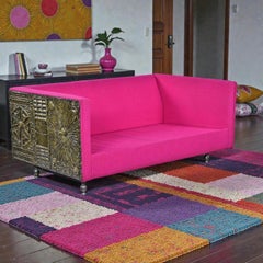 Gold Goop Brutalist Loveseat Sofa by Adrian Pearsall for Craft Associates