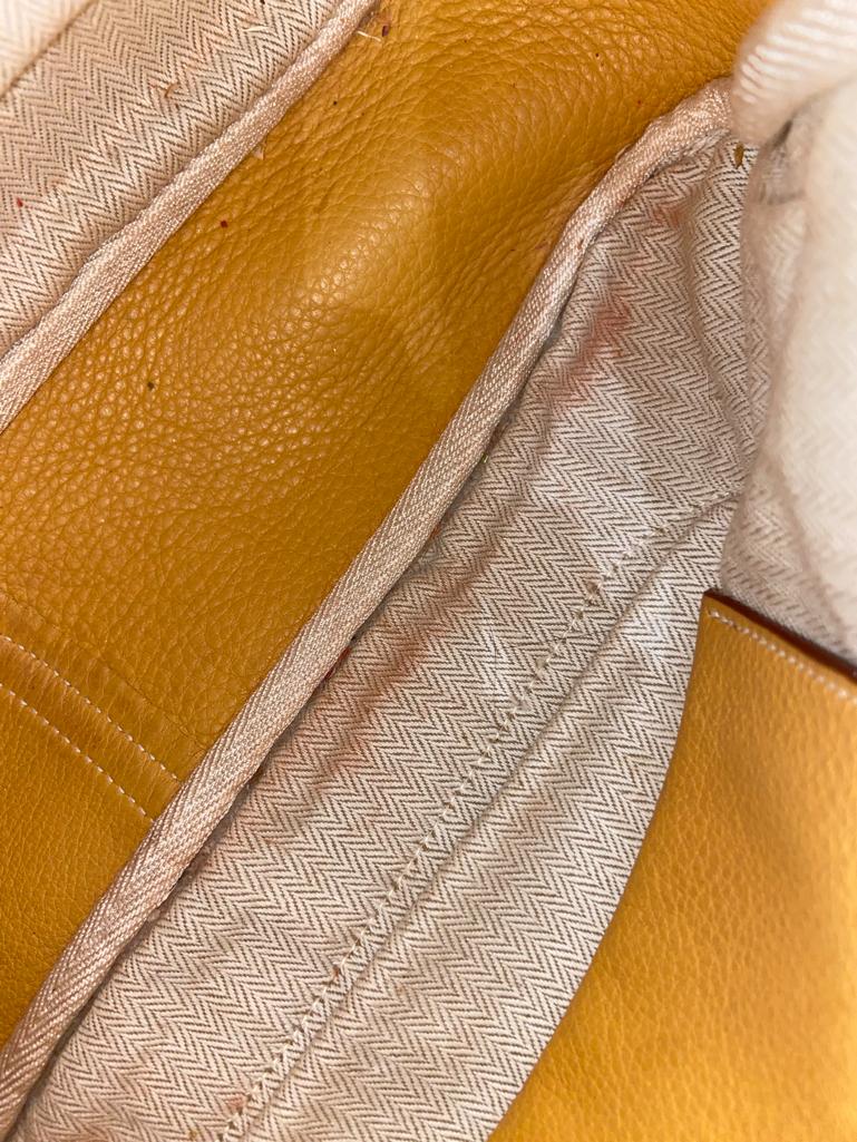 Gold grain leather 