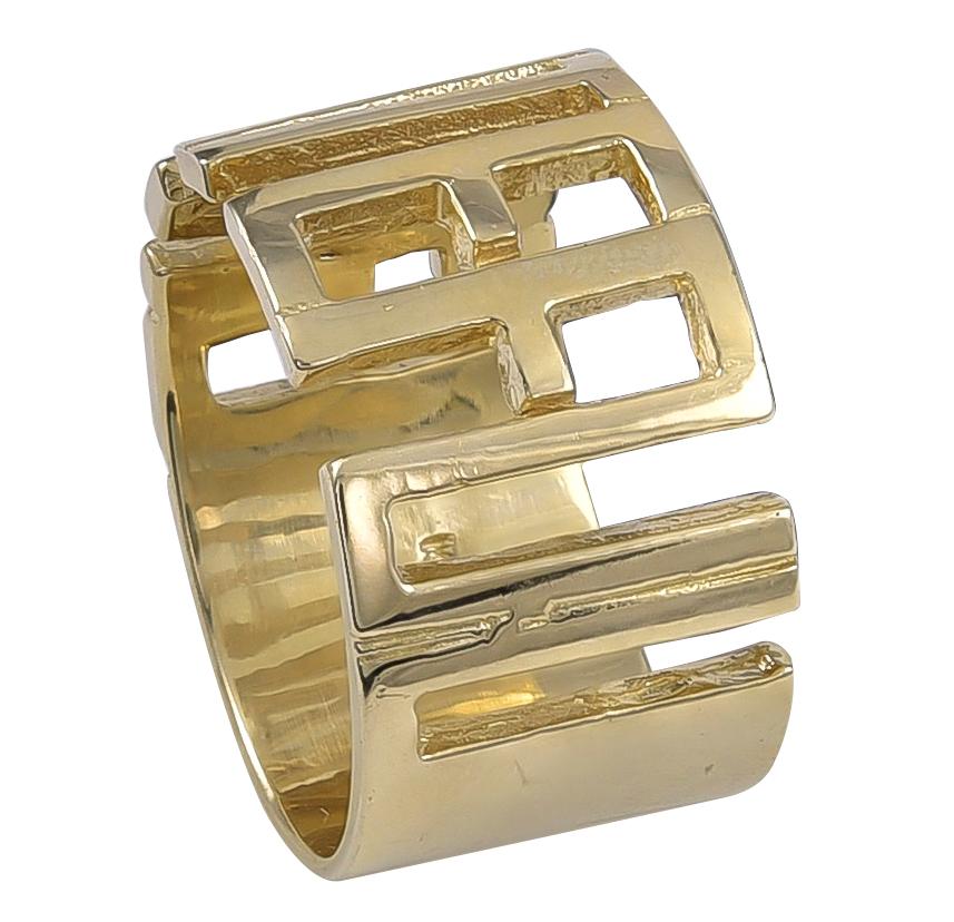 Women's or Men's Gold Grateful Ring