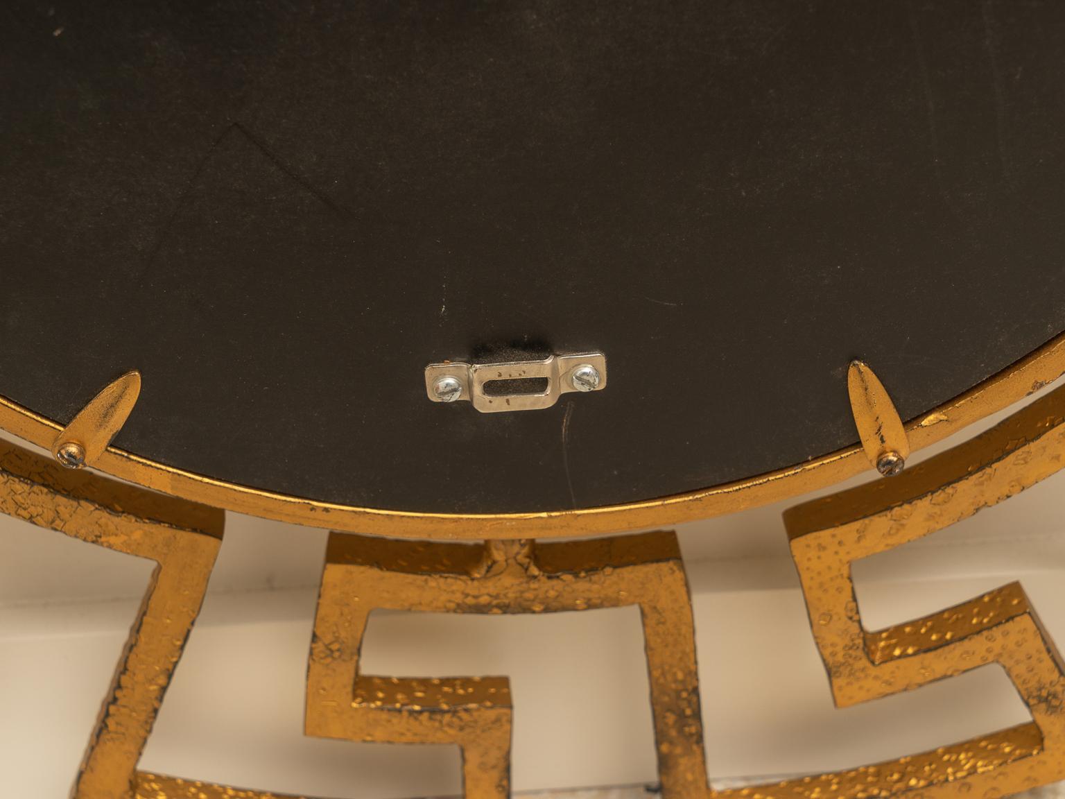 Wrought Iron Greek Key Mirror In Good Condition In West Palm Beach, FL