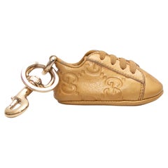 Gold Gucci Guccissima Shoe Keychain