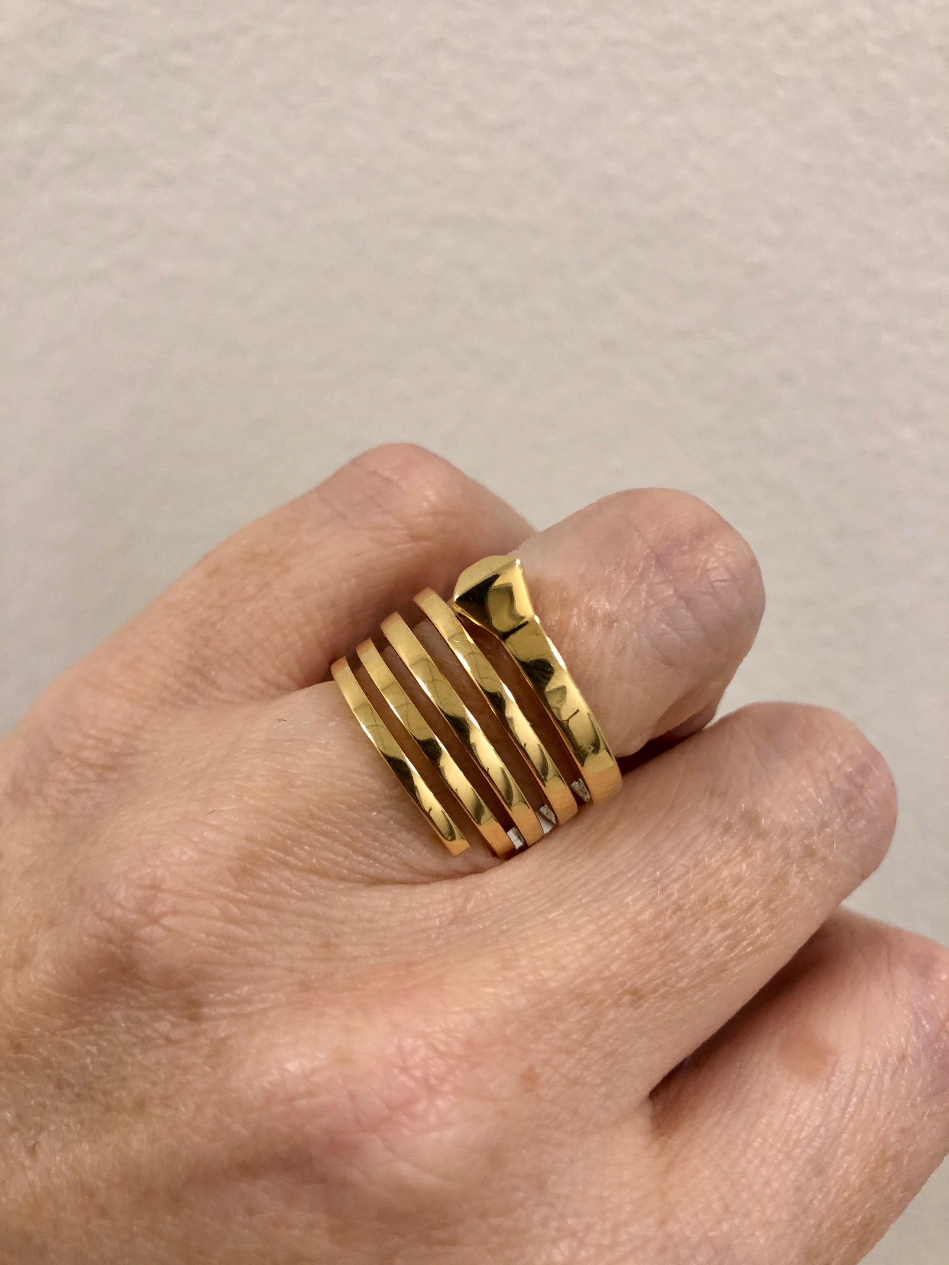 gold finger nail rings