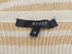 Gold Gucci Striped Knit Tank Top Size US M