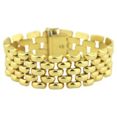 Gold Half Moon Curb Link Bracelet