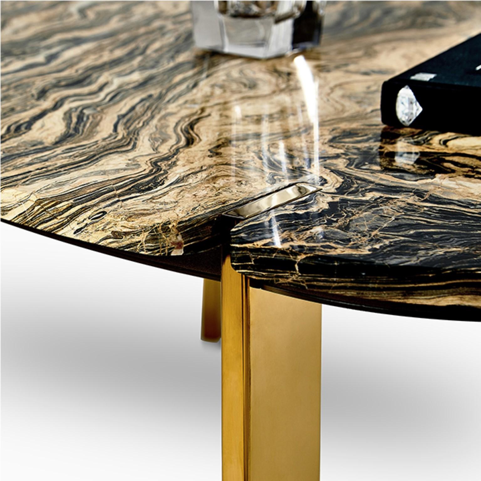Turkish Gold Halys Coffee Table by Marble Balloon For Sale