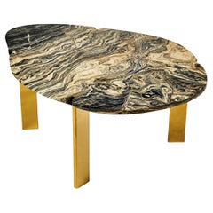 Gold Halys Coffee Table by Marble Balloon