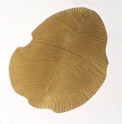 Handgefertigte Dickinsonia-Stapeltische aus Gold, Triptychon in Bronze von Eric Gizard