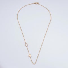 Gold Heart 14K (18K Custom) Oval Pendant Necklace