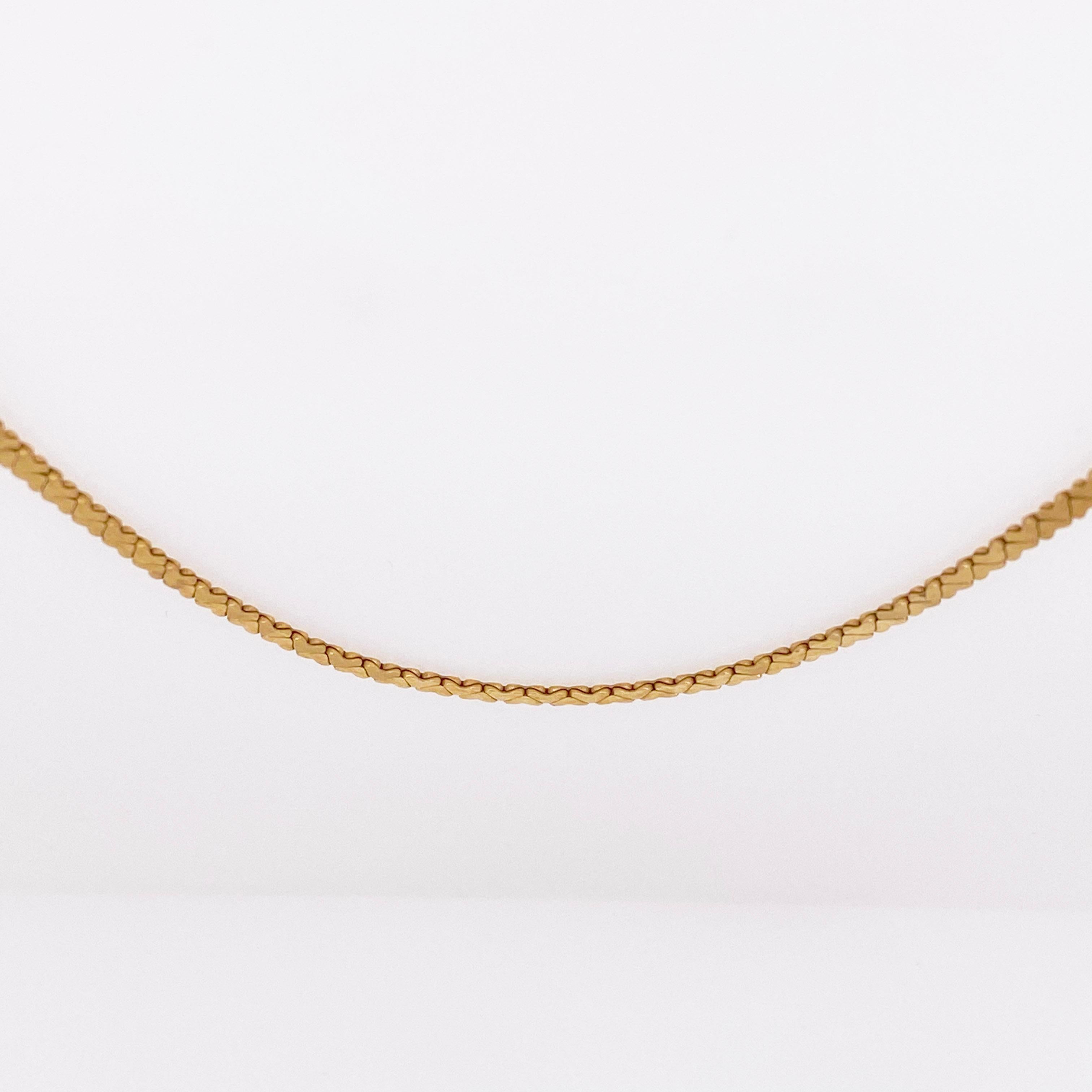 gold heart link necklace