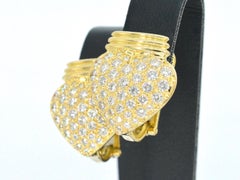 Pendientes corazón de oro con diamante