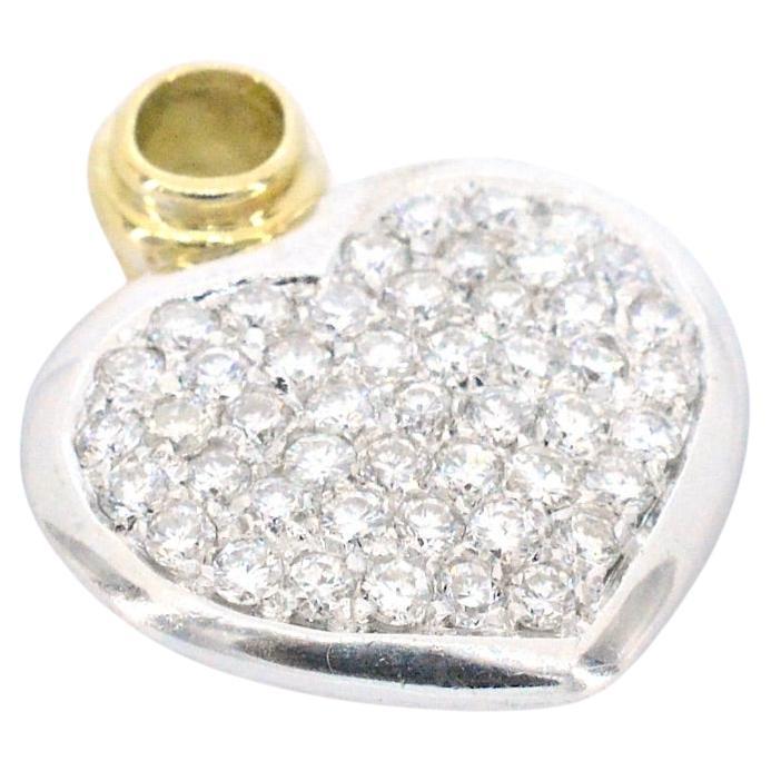 Pendentif cœur en or « Charm » avec diamant en vente
