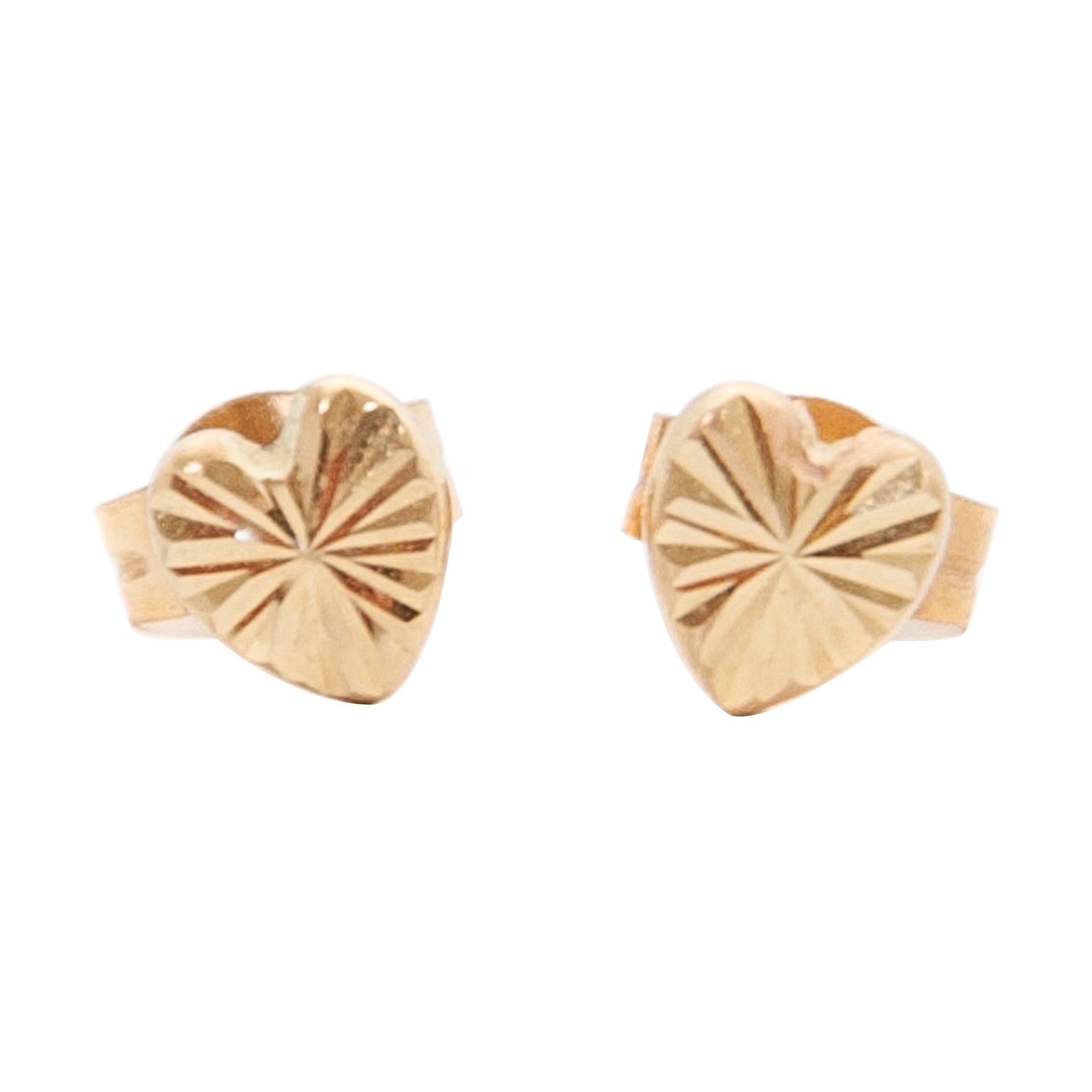 Gold Heart Earrings - 687 For Sale on 1stDibs | heart shaped gold 