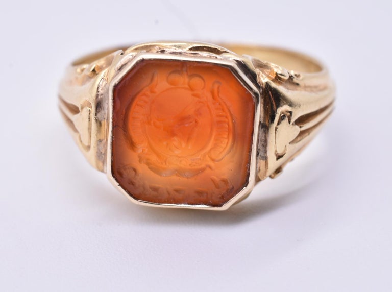 Gold Hebrew Letter Signet Ring At 1stDibs Hebrew Signet Ring 10k