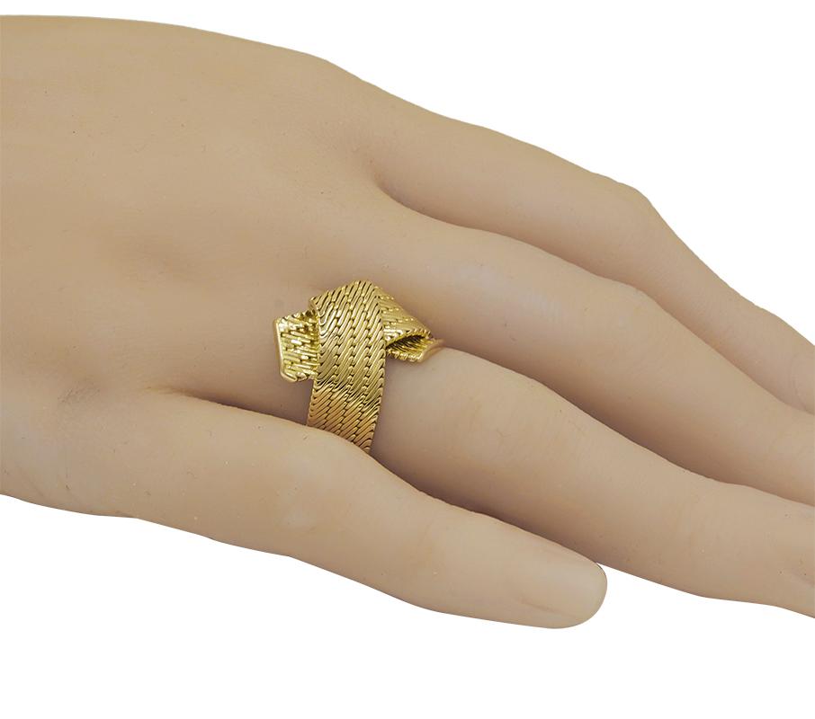 Gold Hermes Ring In Excellent Condition In New York, NY