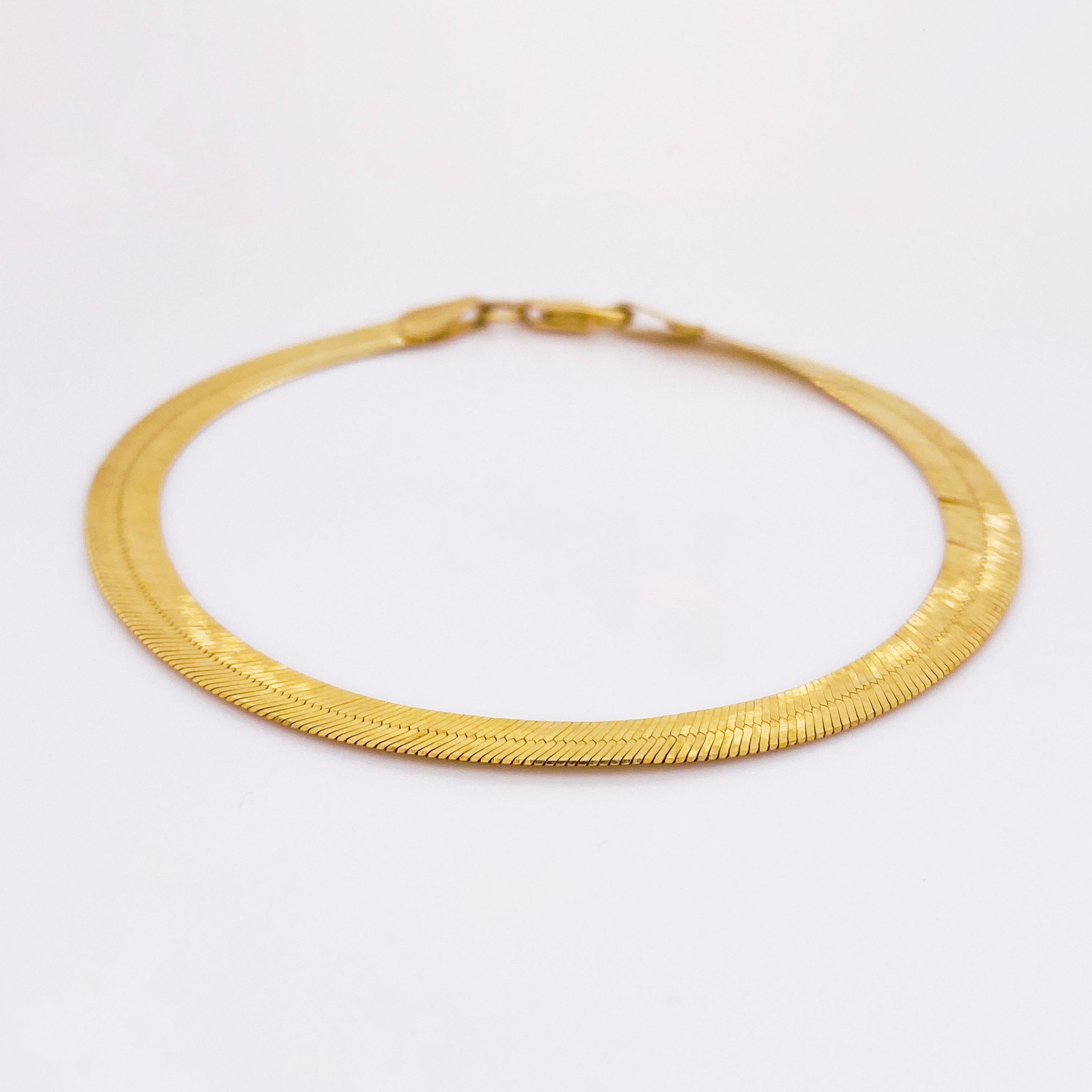 10k gold herringbone bracelet