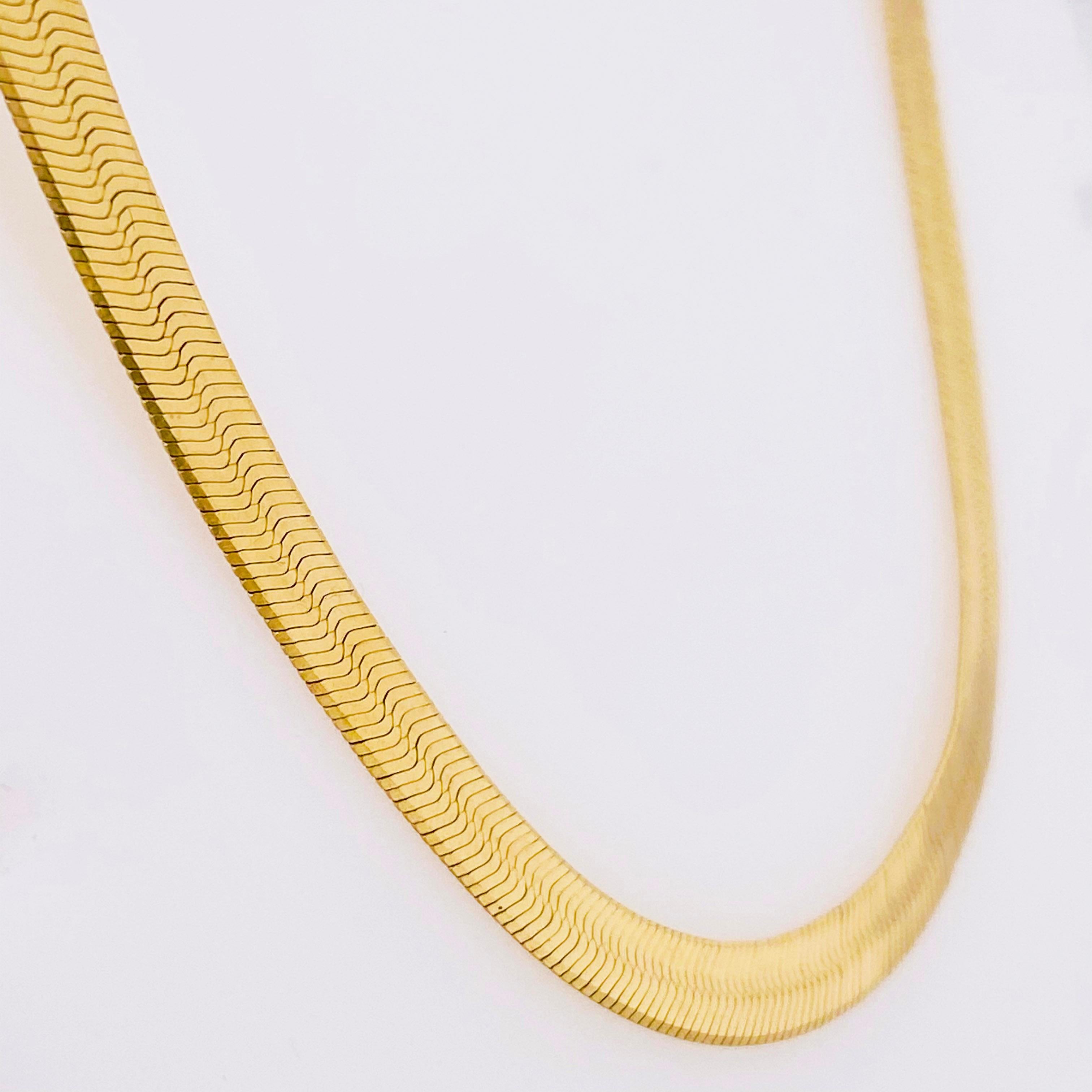 flat gold chain