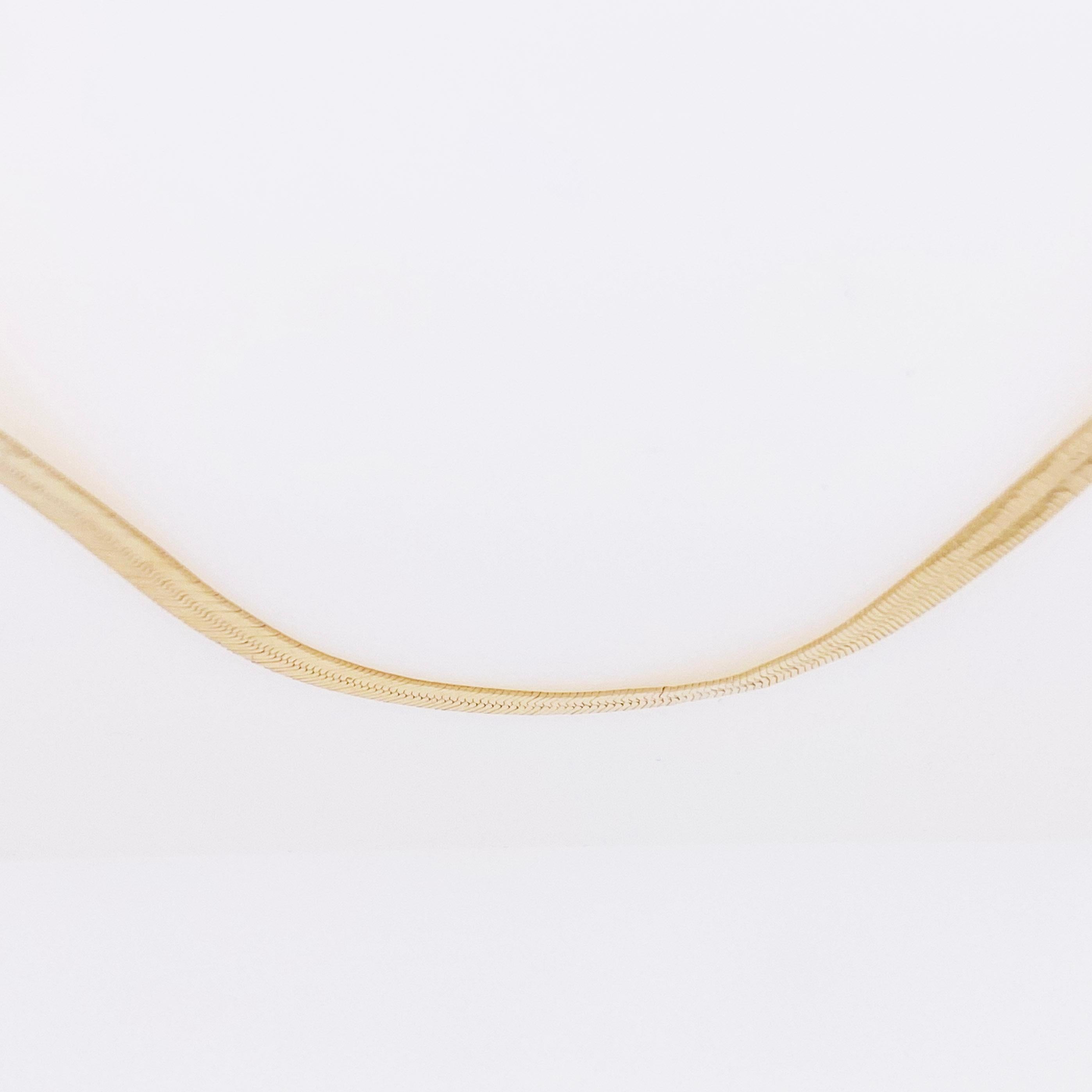 flat gold chains