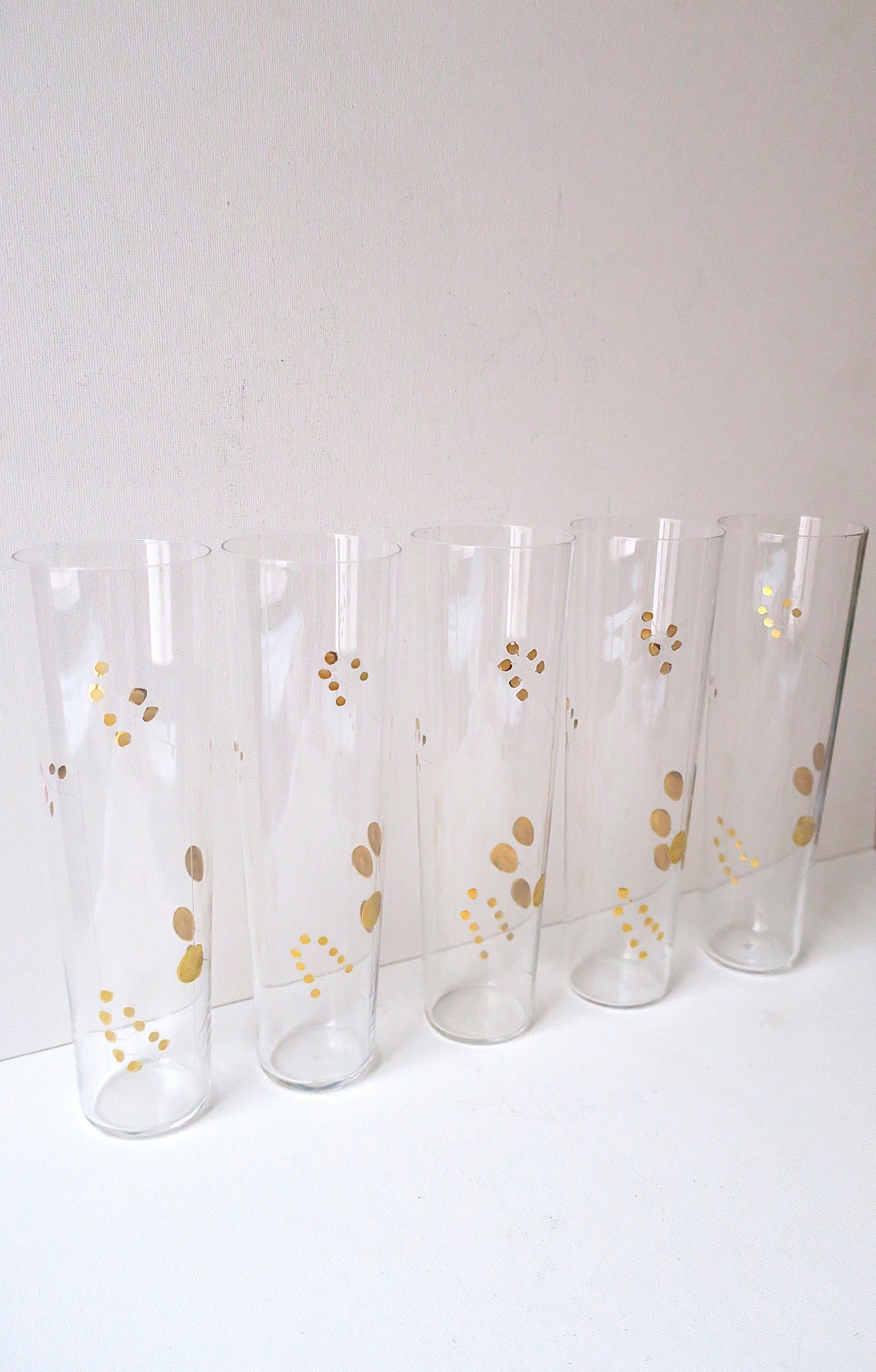 Copas de cóctel Highball doradas en Excelente estado para la venta en New York, NY
