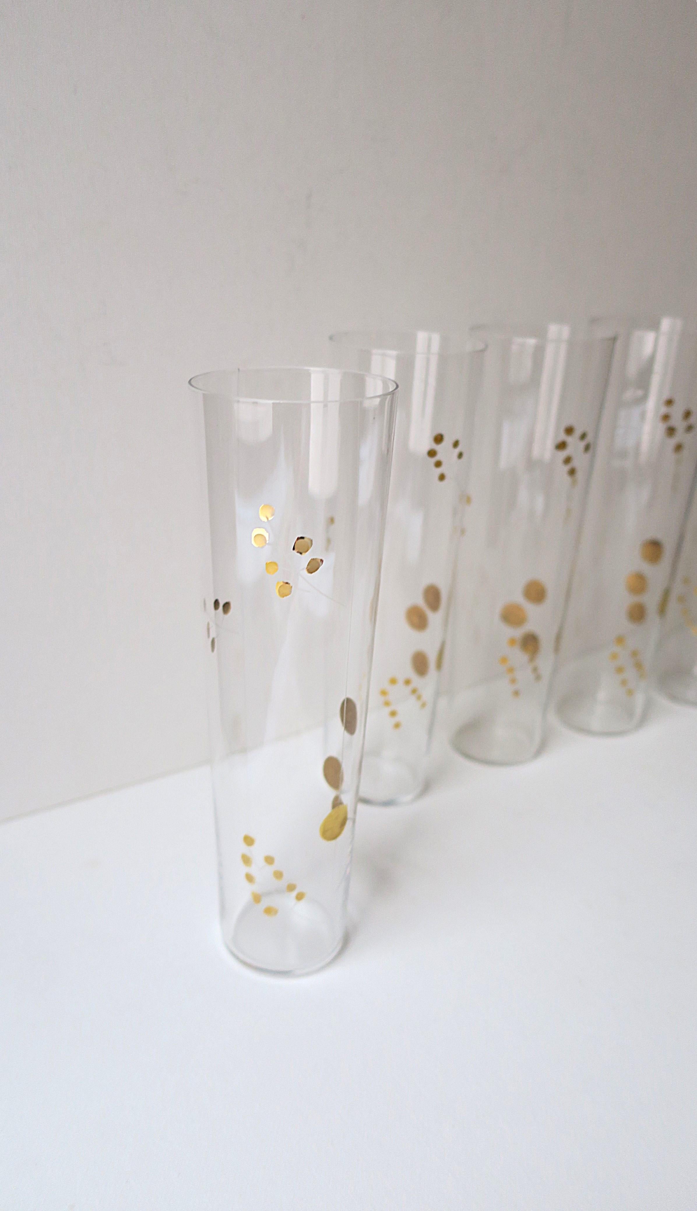 Copas de cóctel Highball doradas siglo XX en venta