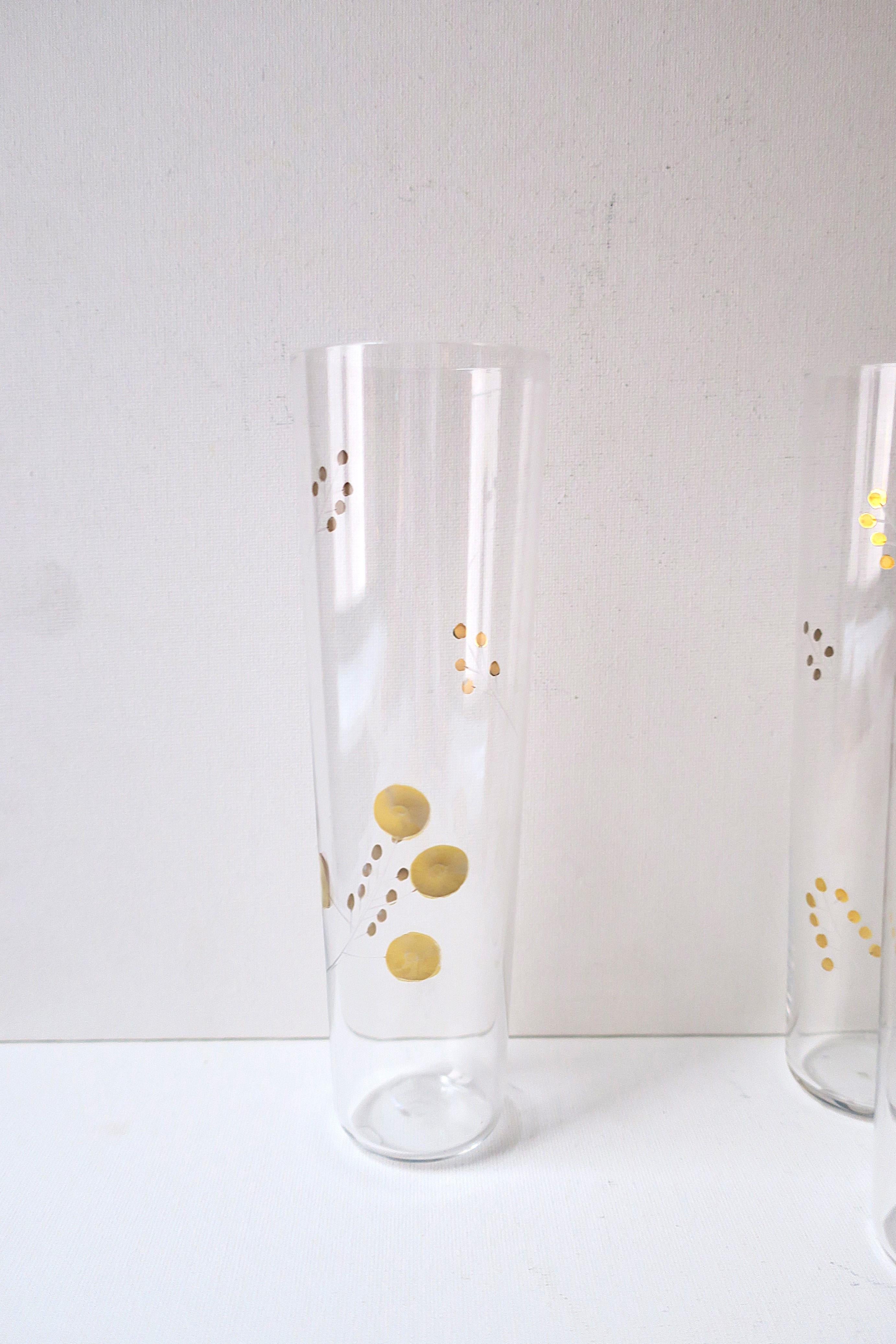 Copas de cóctel Highball doradas Vidrio artístico en venta