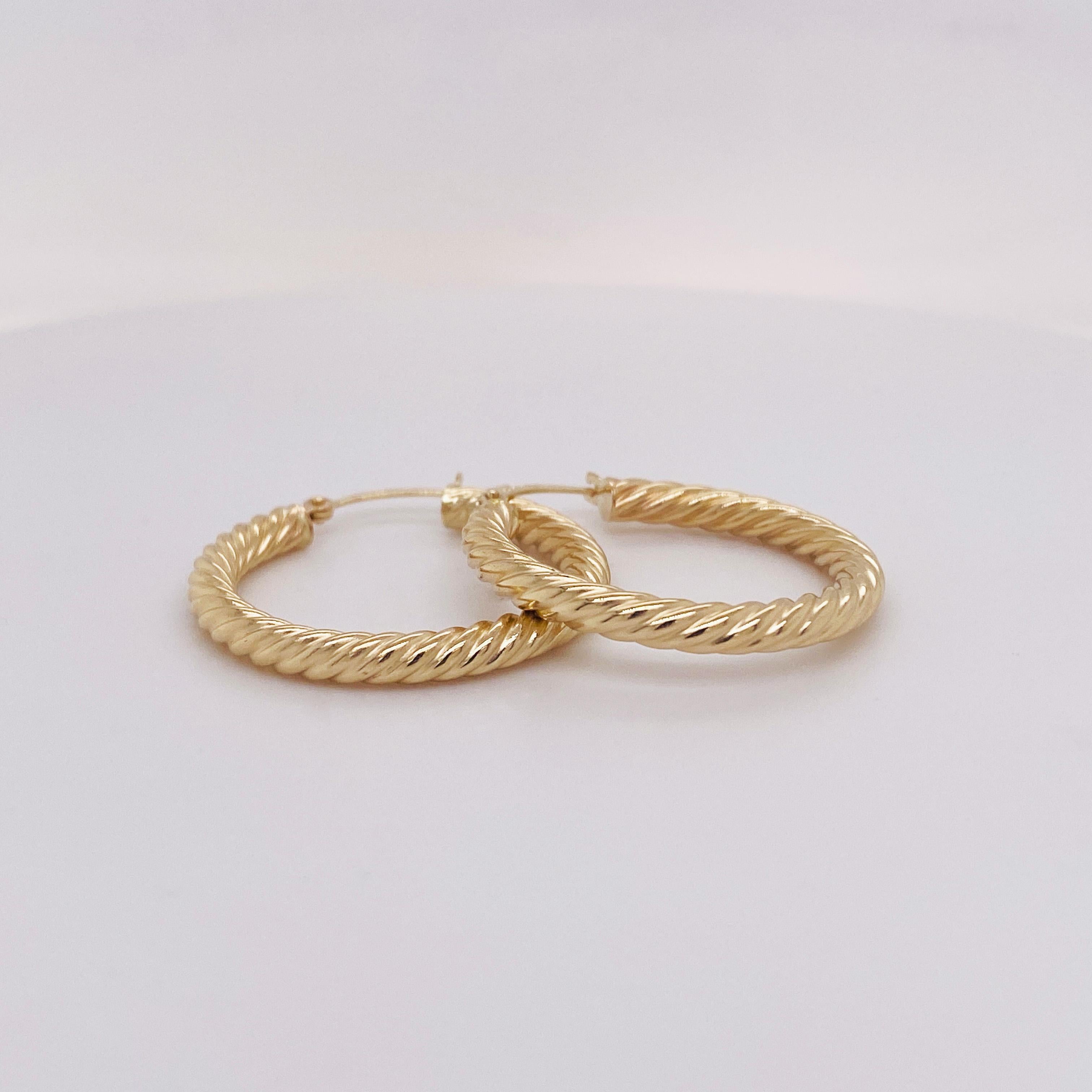 14 karat gold hoop earrings