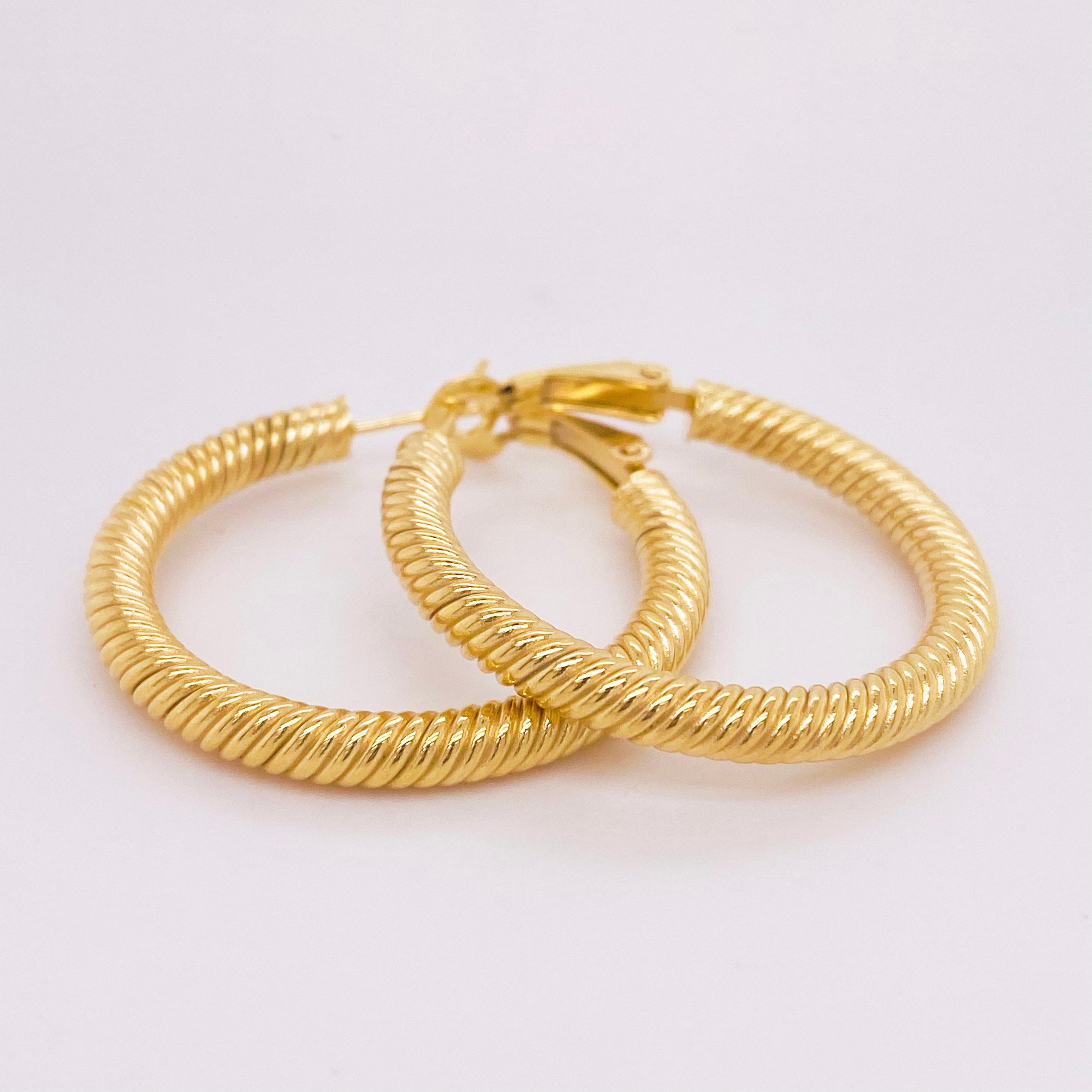 twisted gold hoops