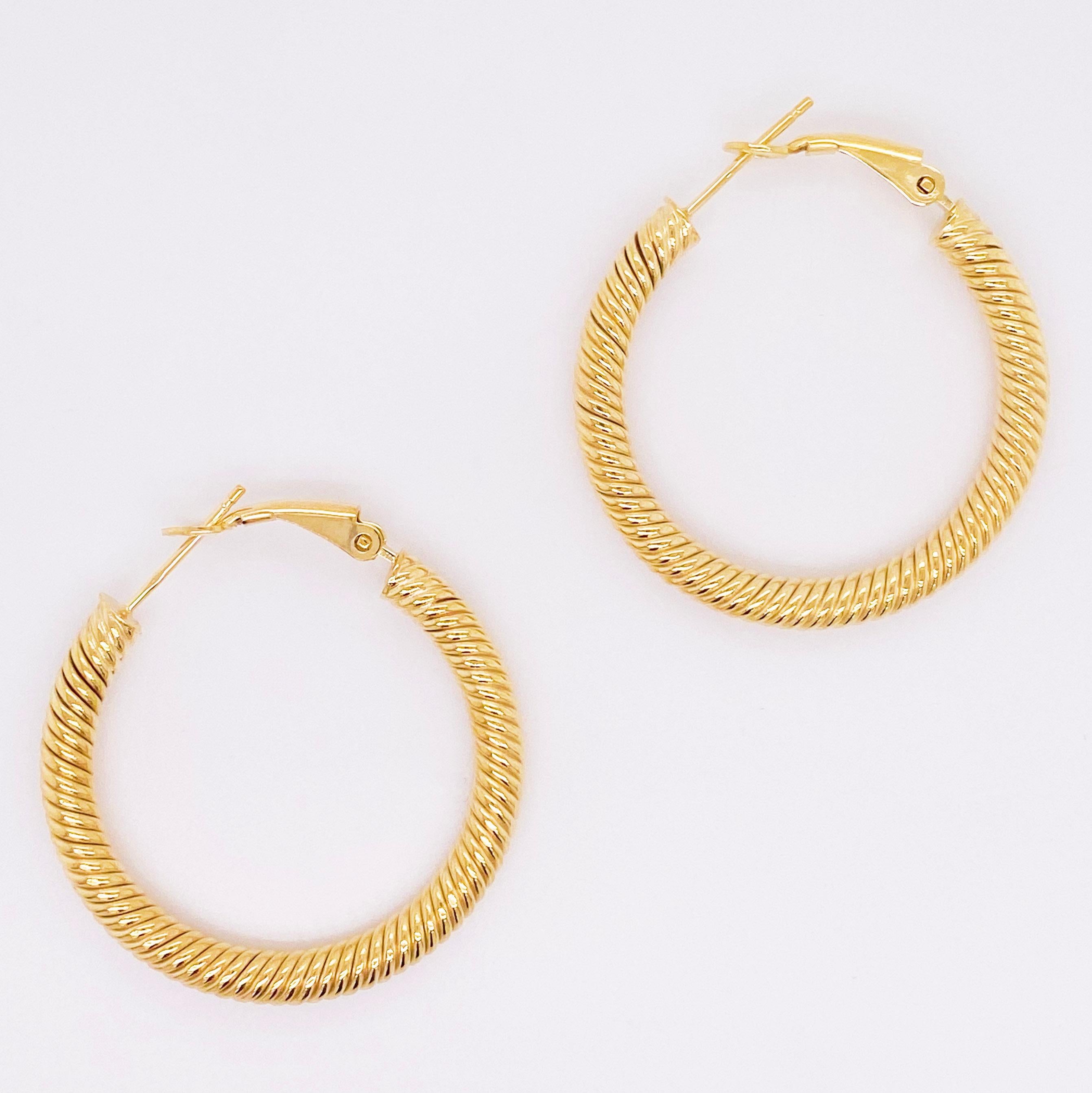 twisted gold hoop earrings medium