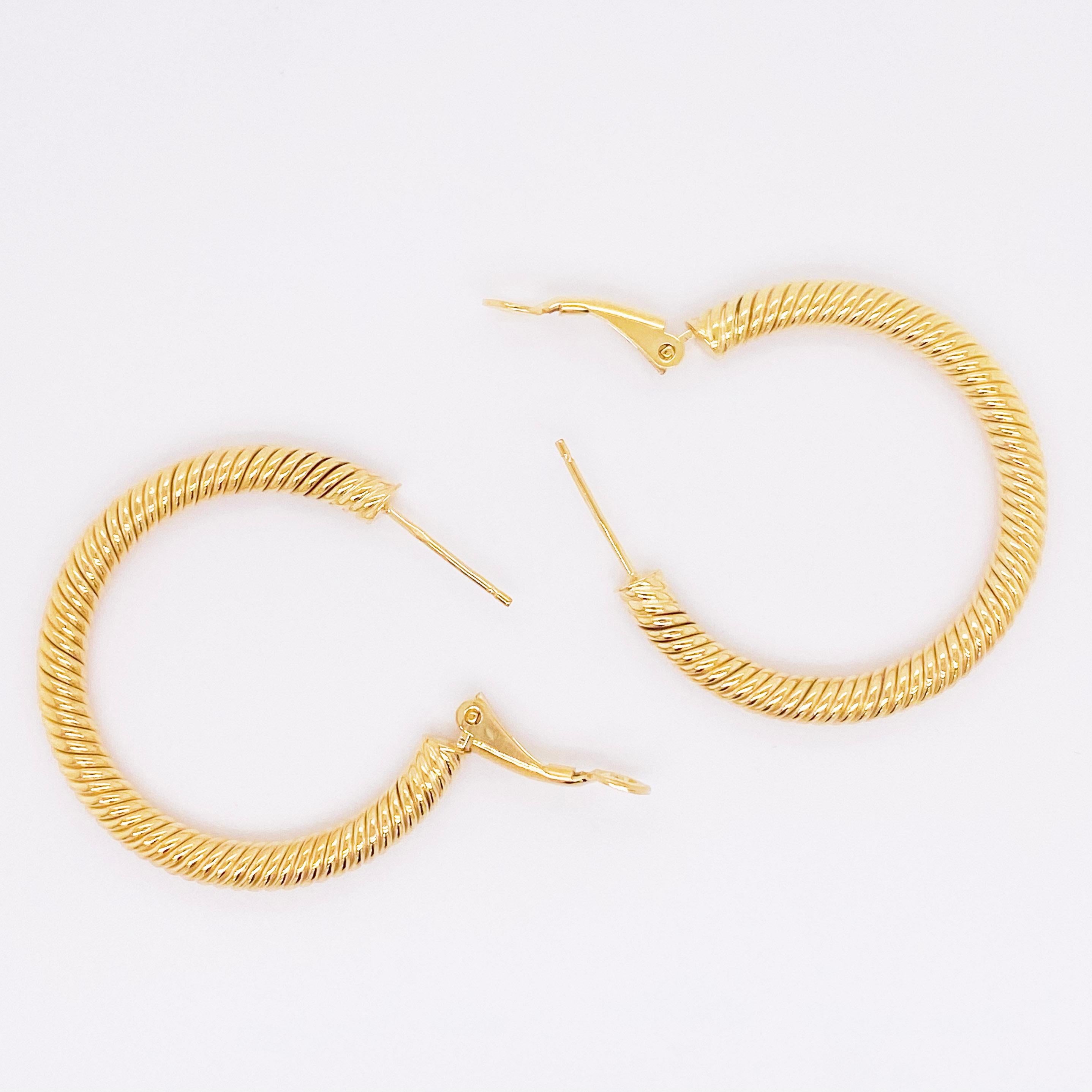 white gold twisted hoop earrings