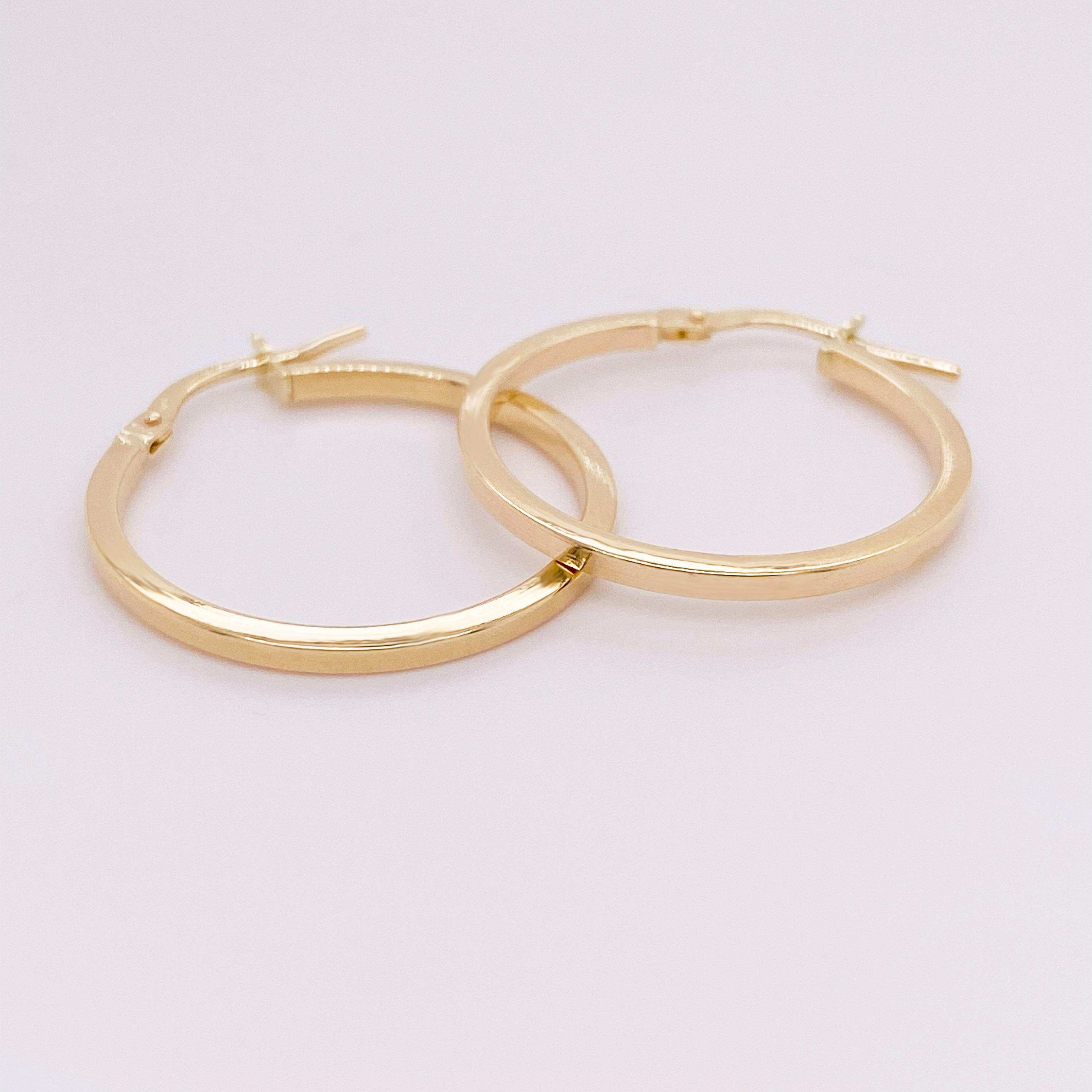 14 karat gold hoop earrings