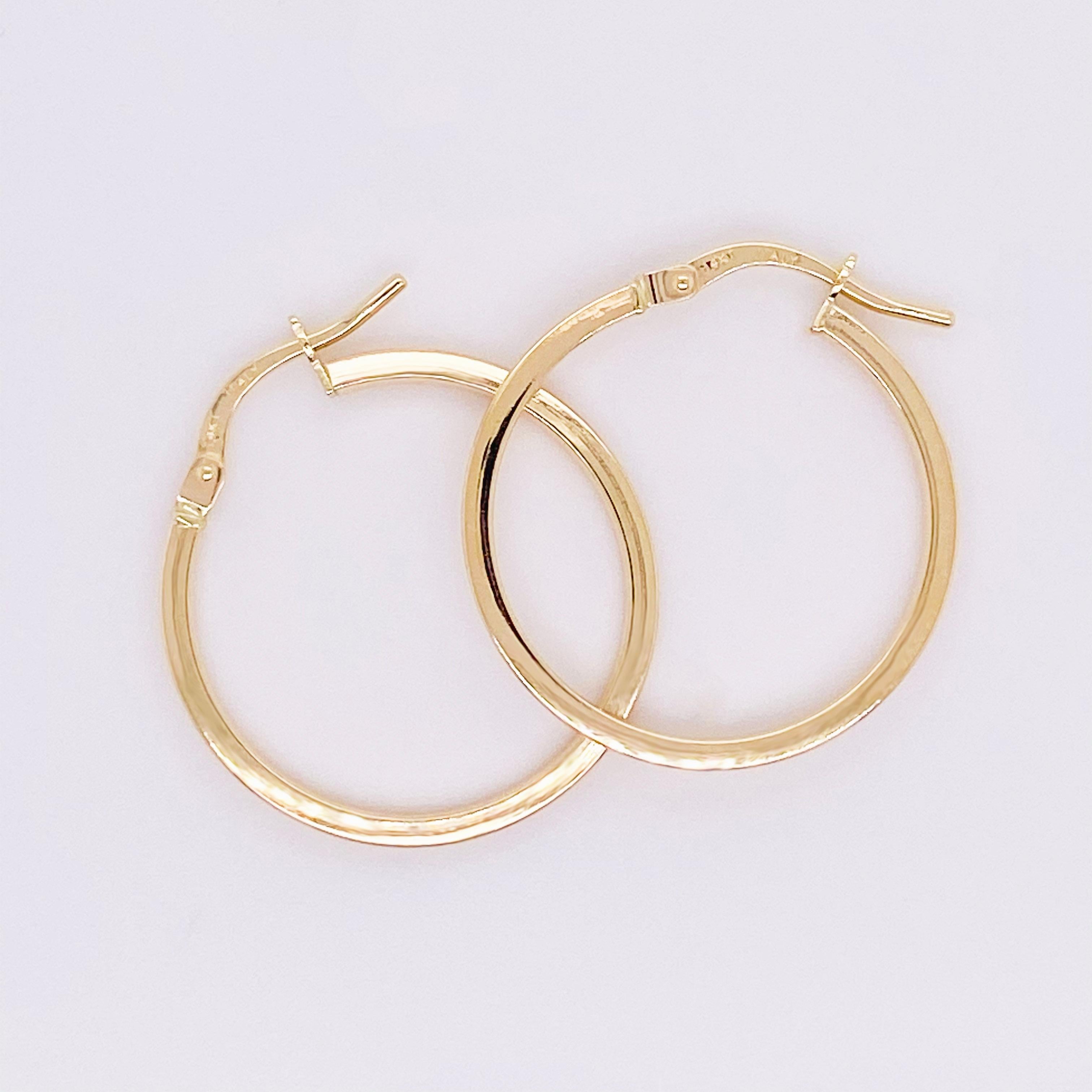 14 kt gold hoop earrings