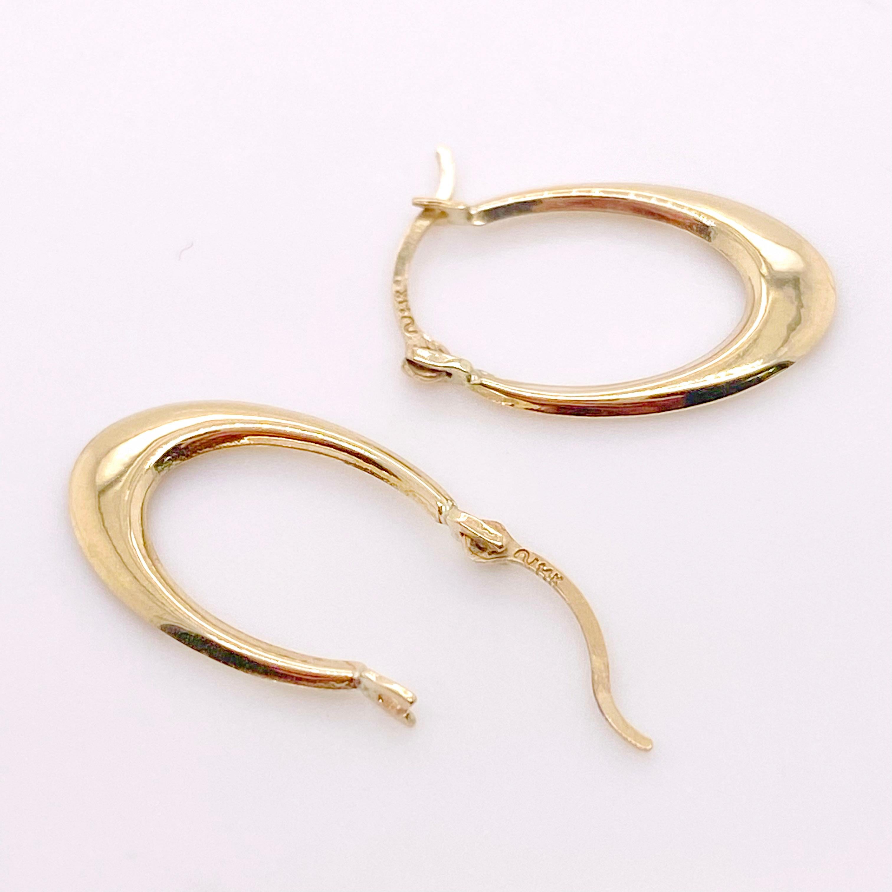 elongated hoop earrings