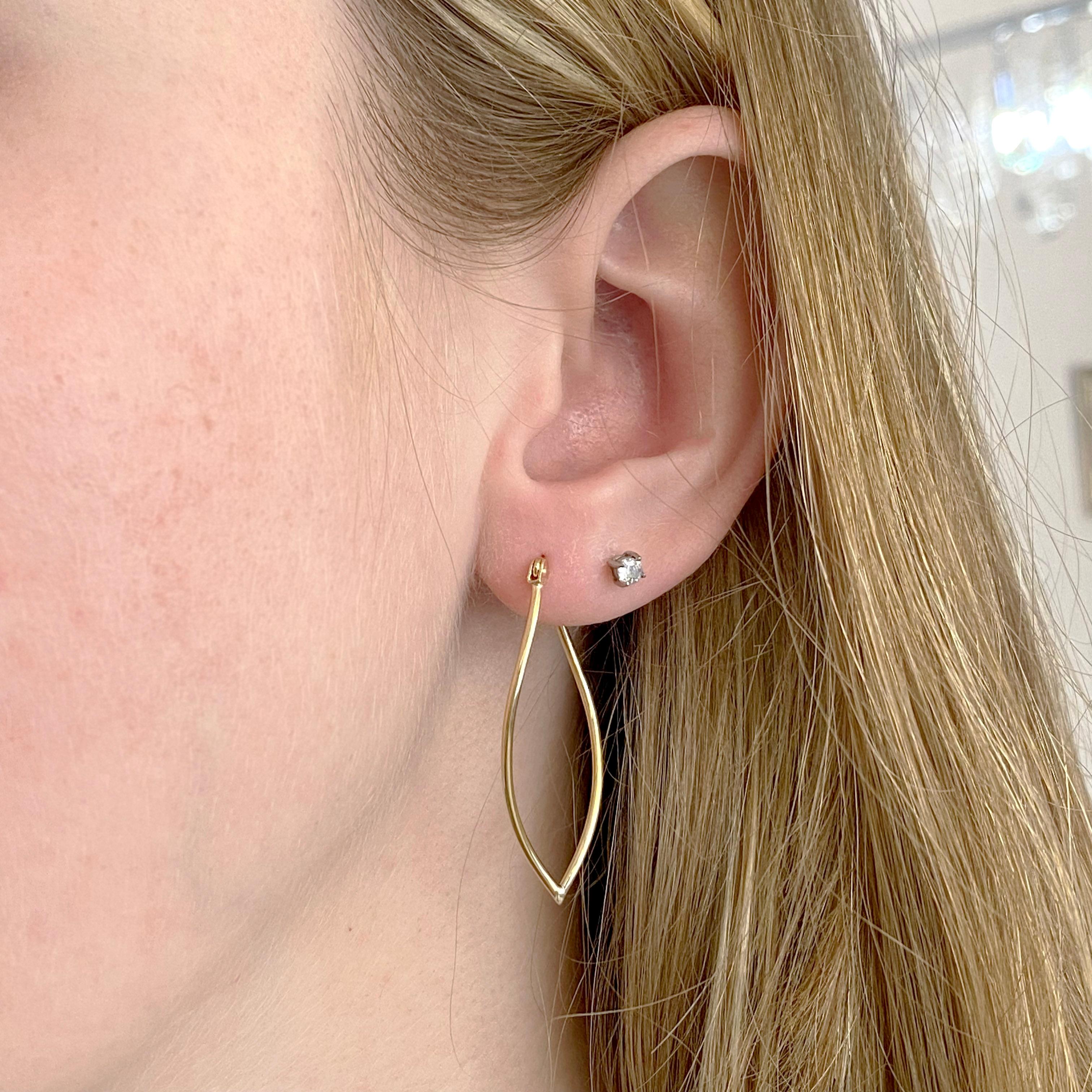 14kt gold hoop earrings