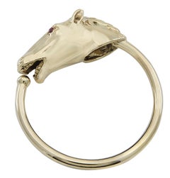 Gold Horse Head Key Ring