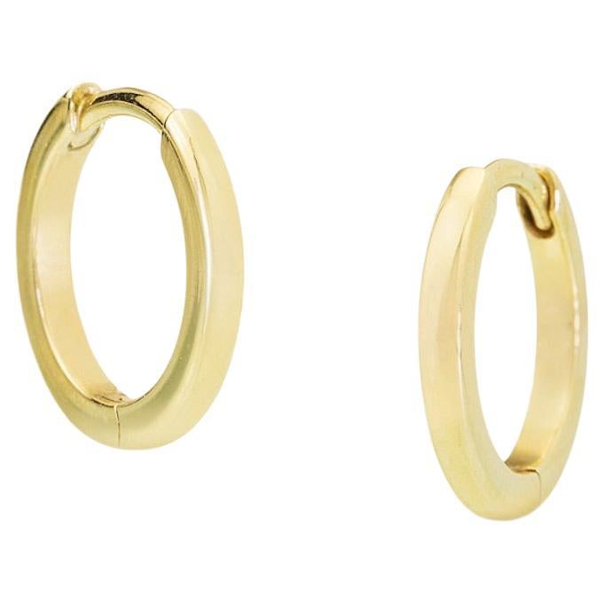 14k Gold Huggie Hoops