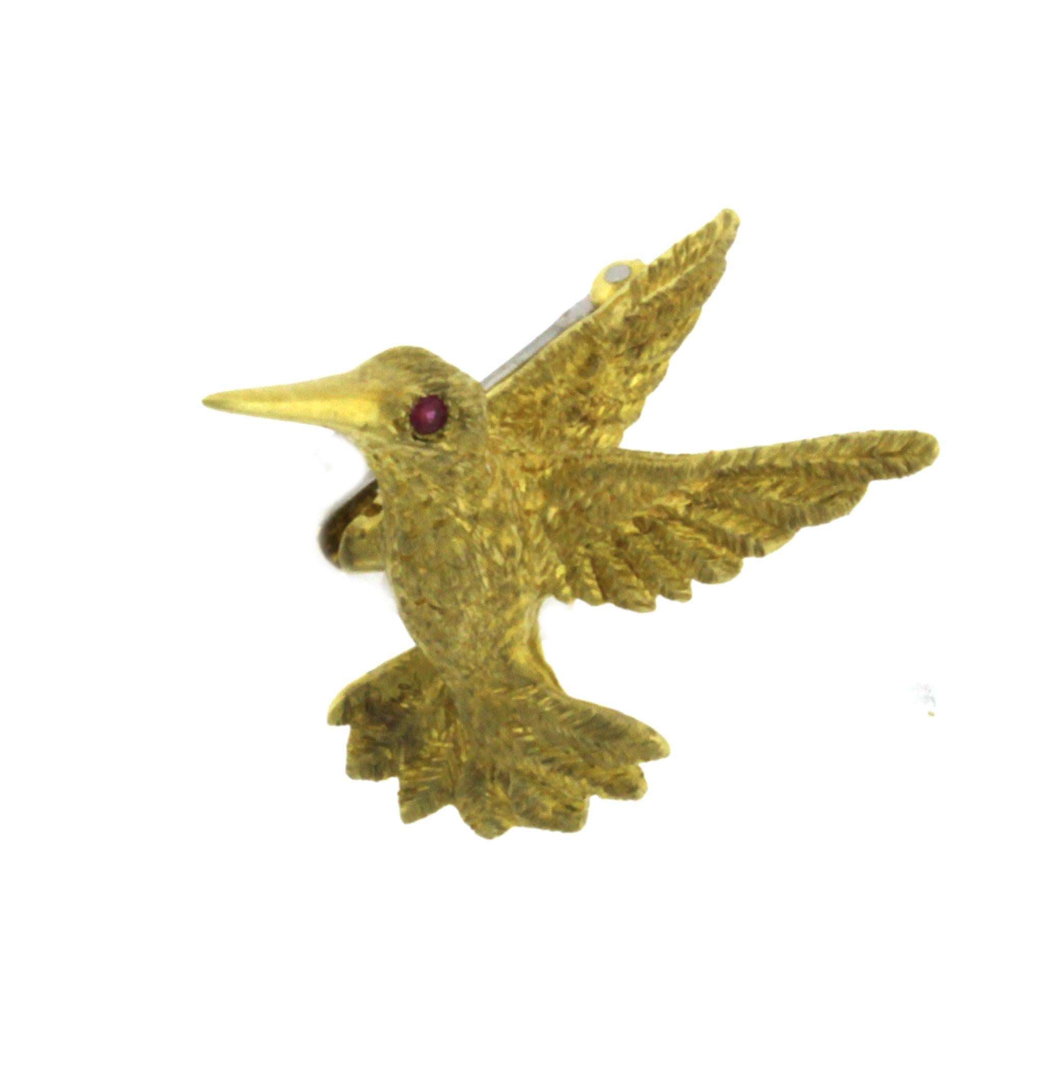 vintage hummingbird brooch