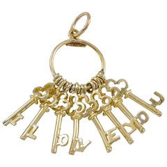 Gold I Love You Charm