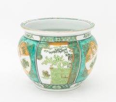 Gold Imari Hand-Painted Porcelain Jardinieres, 3