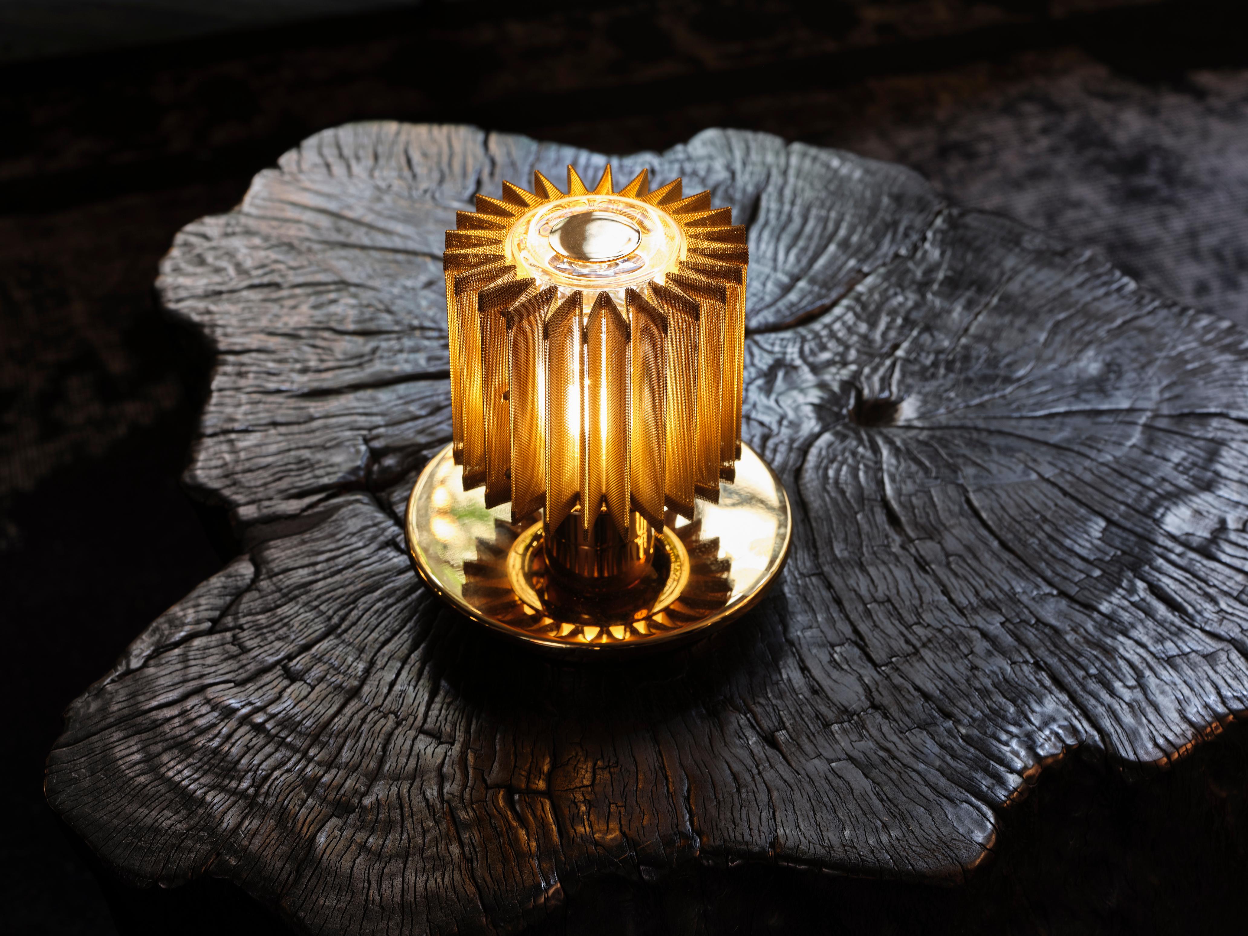 Post-Modern Gold in the Sun Table Lamp by Dominique Perrault & Gaëlle Lauriot-prévost For Sale
