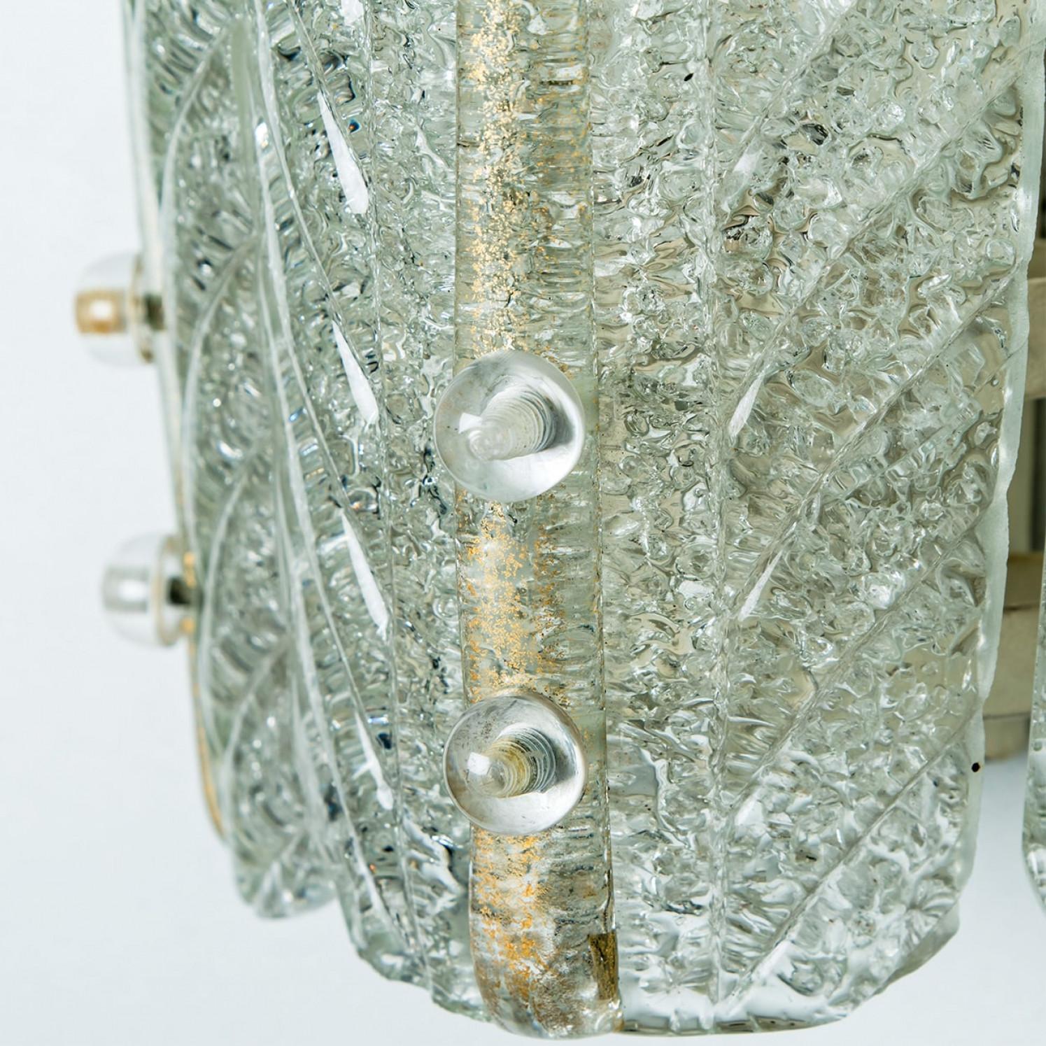 Altro Applique in vetro e ottone con inclusioni d'oro nello stile di Barovier, 1960 in vendita