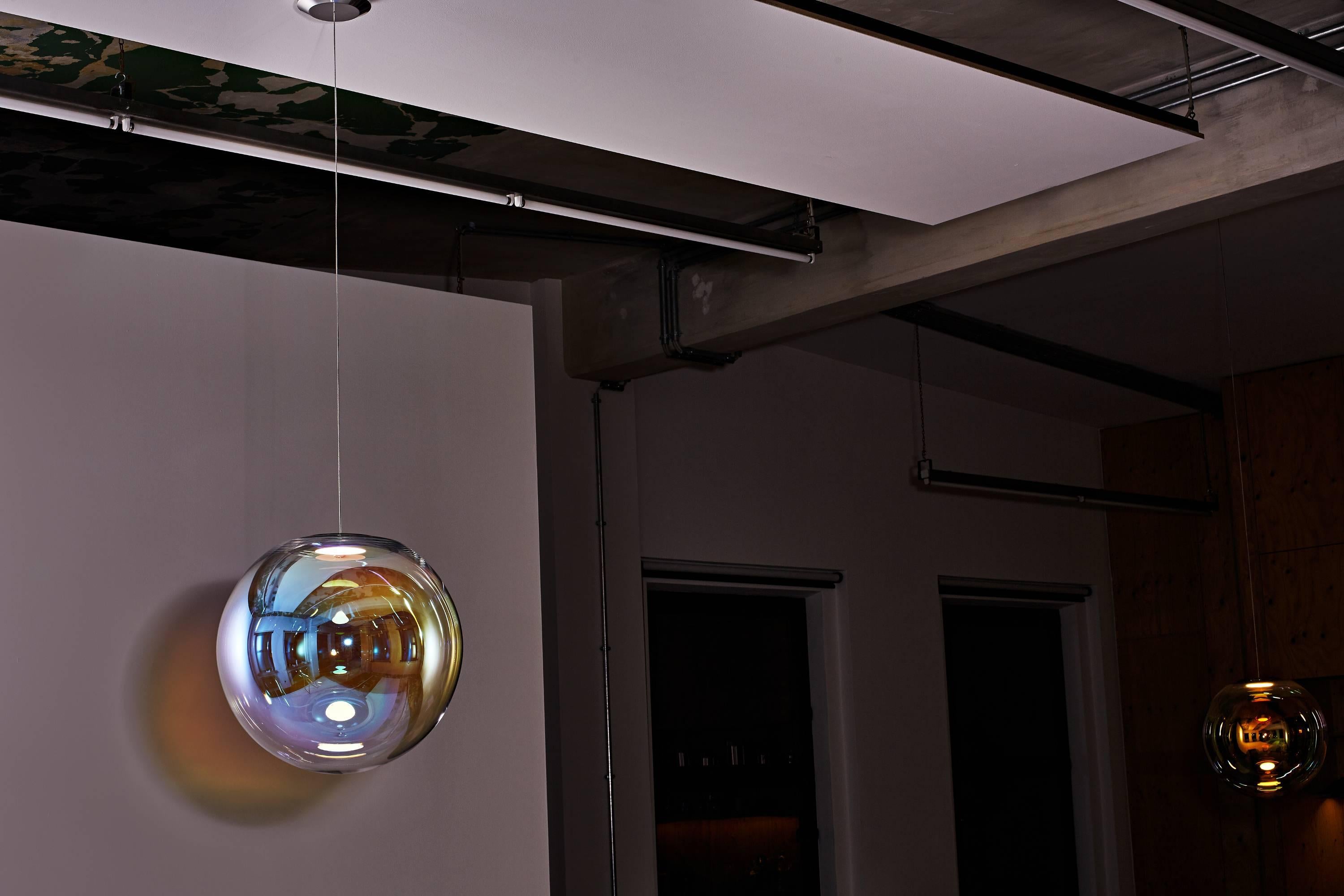 Vetro Globo Iris oro-indaco 