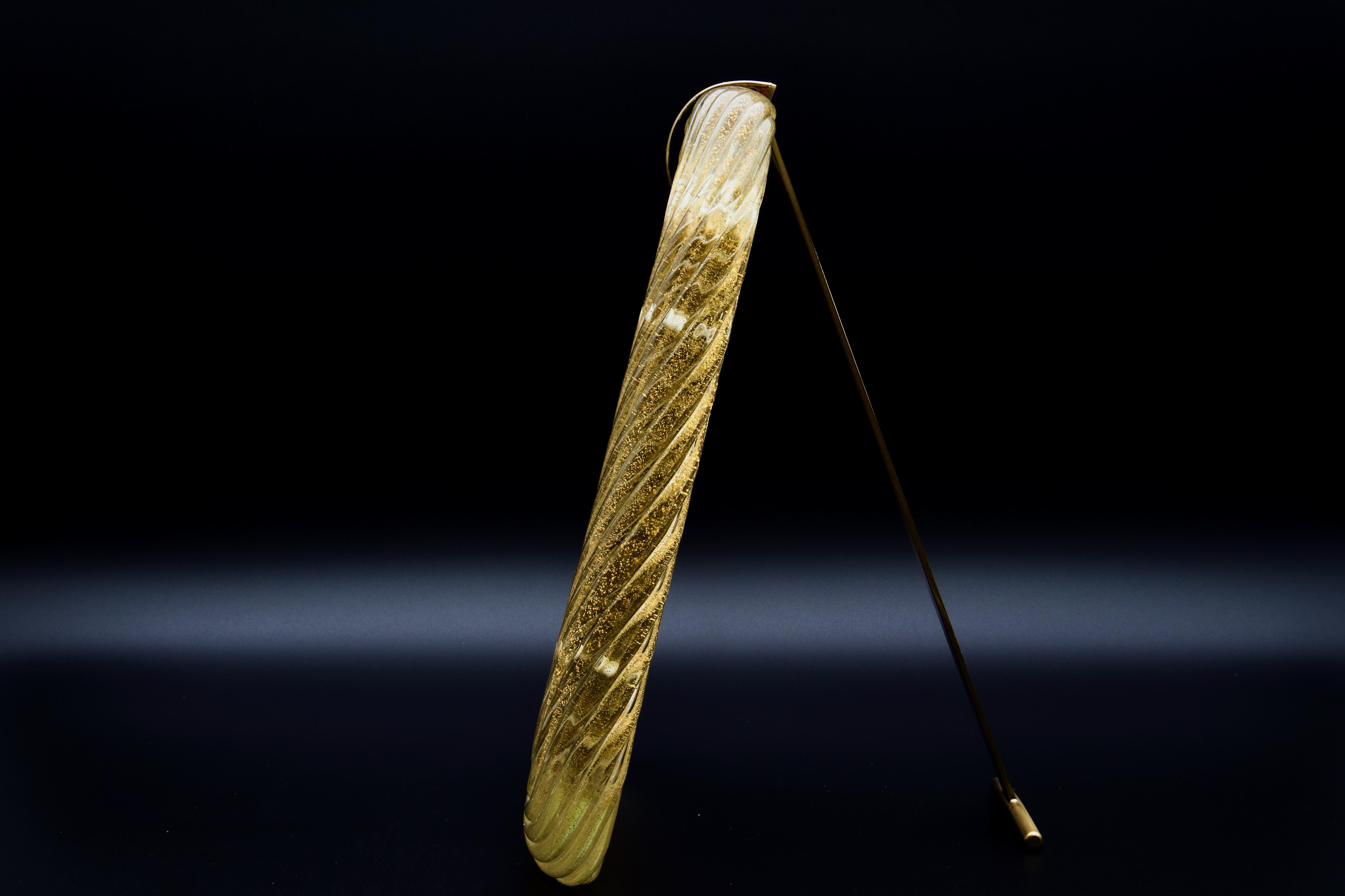 Miroir de coiffeuse ou cadre photo en verre de Murano infusé d'or Carlo Scarpa pour Venini en vente 1