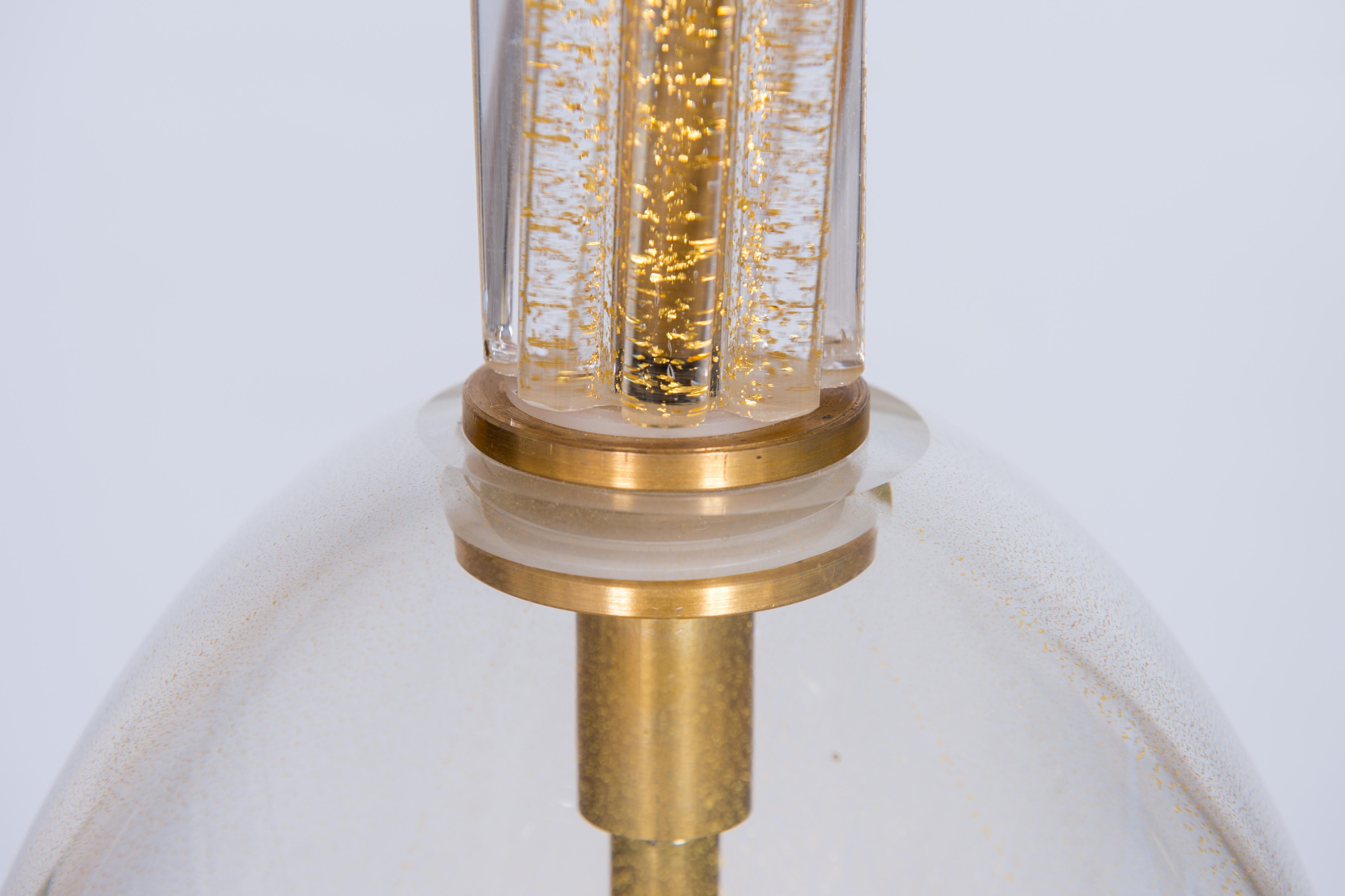 Lustre en verre de Murano infusé d'or par Vintage Murano Gallery (a) Gallery, 1990 en vente 10