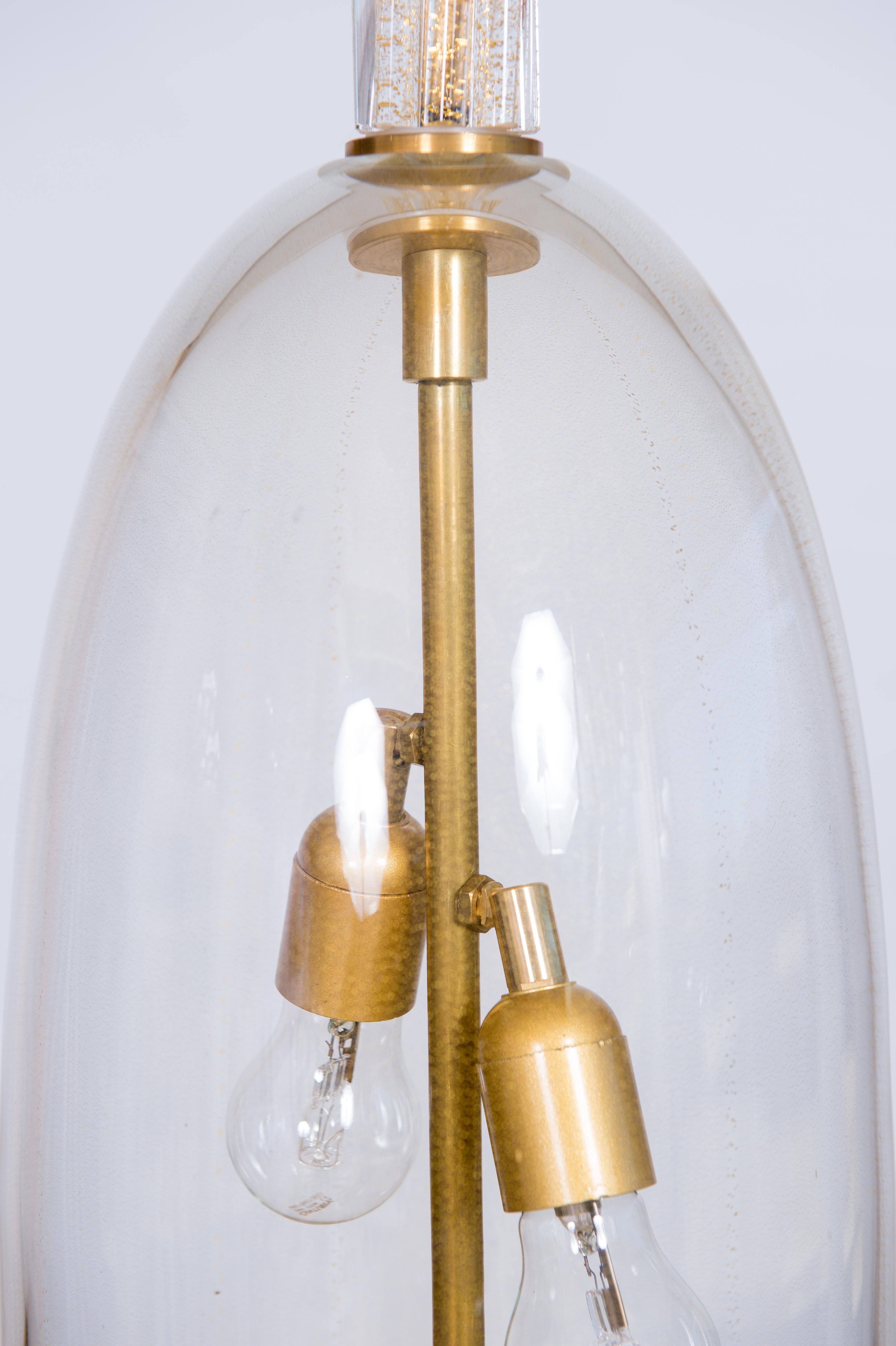 Fait main Lustre en verre de Murano infusé d'or par Vintage Murano Gallery (a) Gallery, 1990 en vente