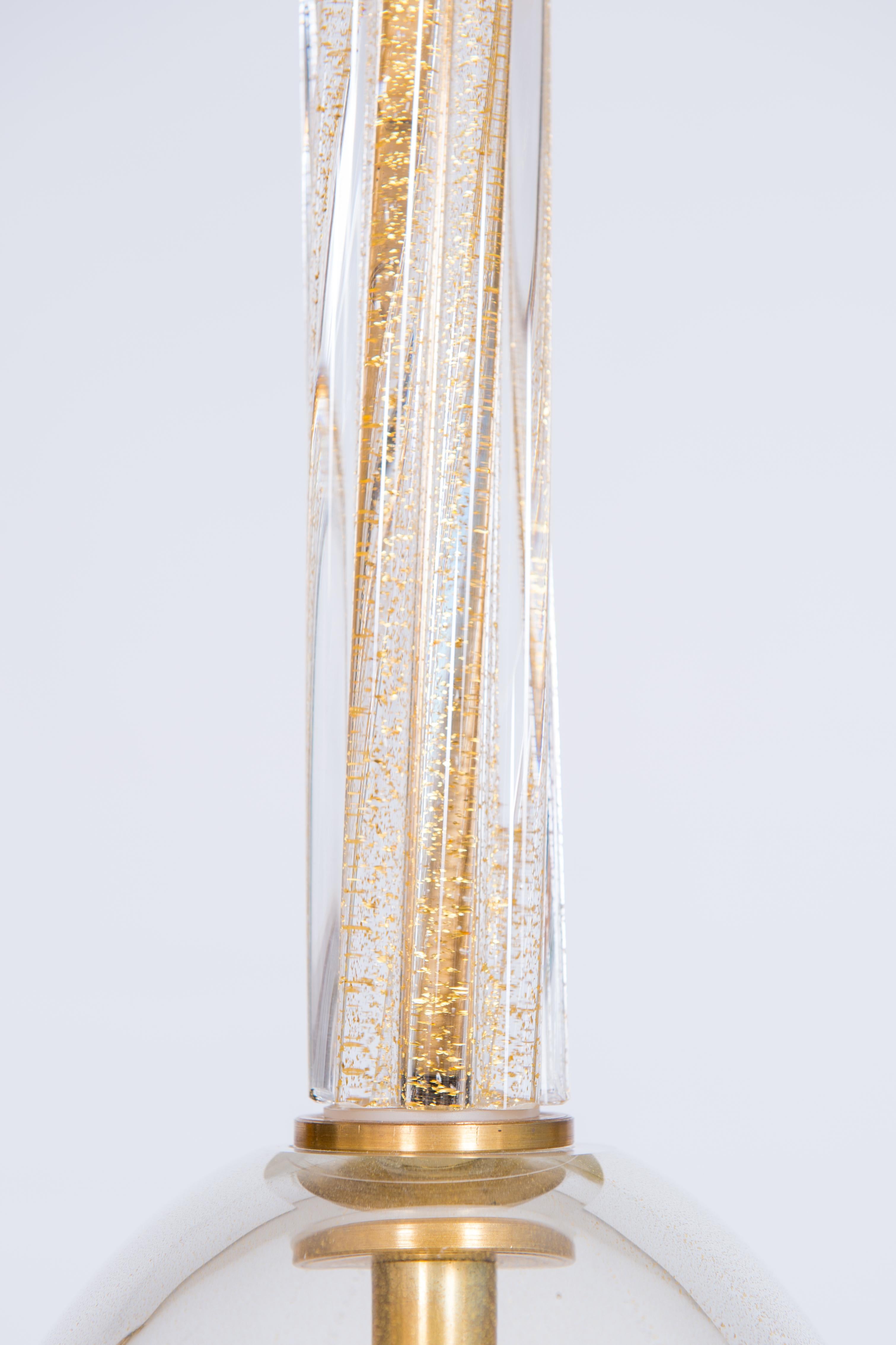 Fin du 20e siècle Lustre en verre de Murano infusé d'or par Vintage Murano Gallery (a) Gallery, 1990 en vente