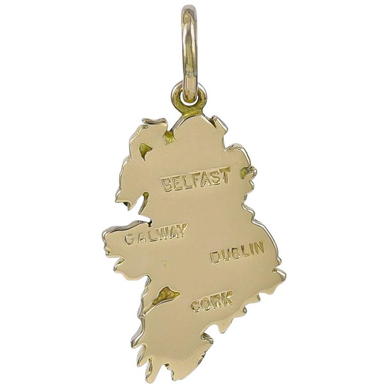 Gold Ireland Charm For Sale at 1stdibs