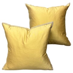 Gold Italian Pure Silk Pillows