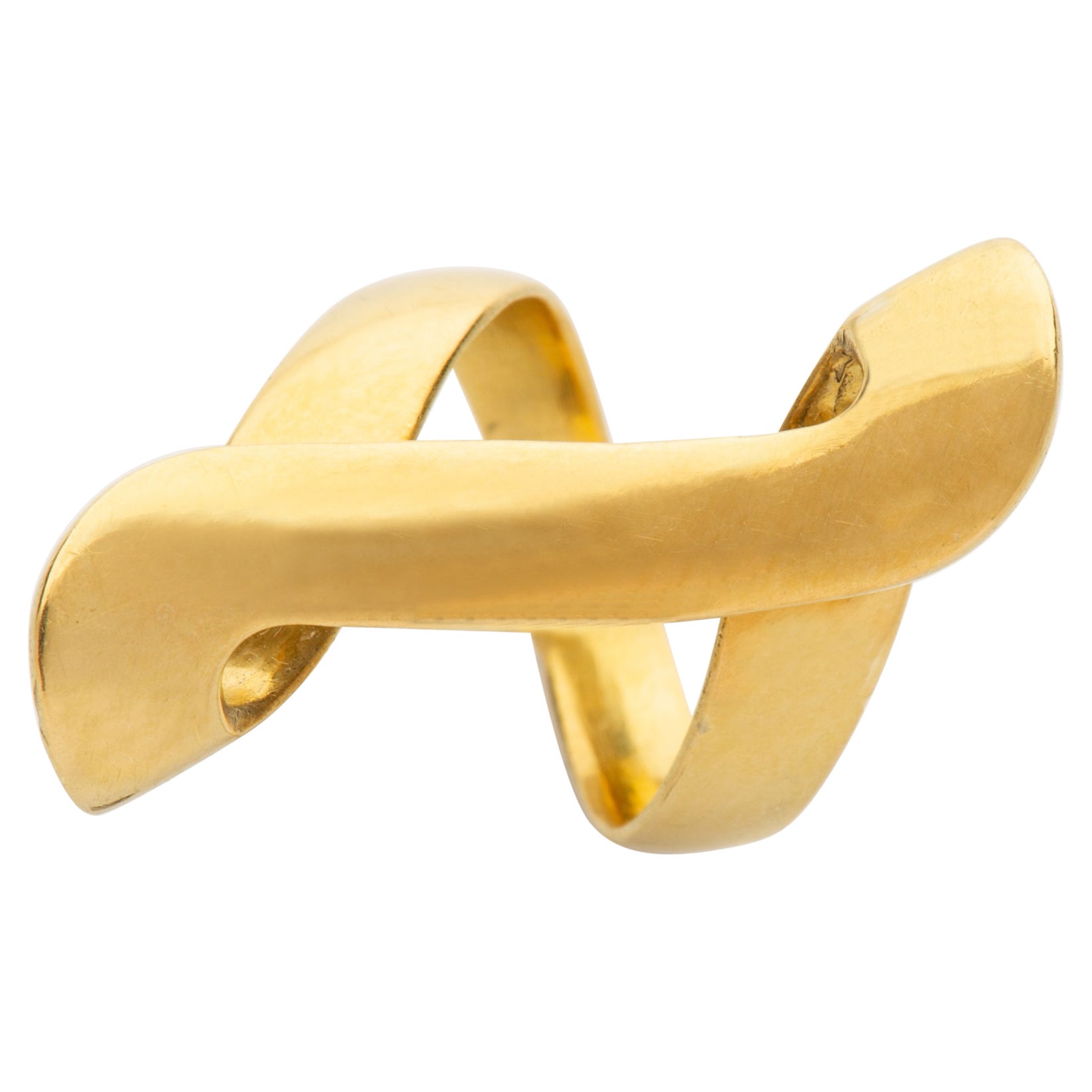 Pinky Gold Italienisch signiert Ring Unique Piece im Angebot