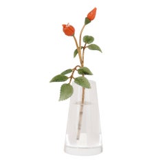 Gold, Jade, and Coral Flower Sprig in the Style of Fabergé